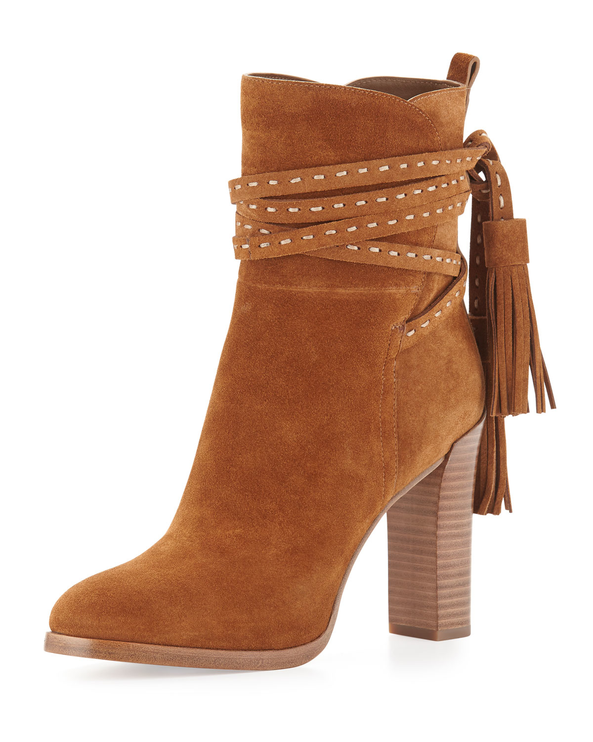 Lyst - Michael kors Palmer Suede Tassel Boots in Brown