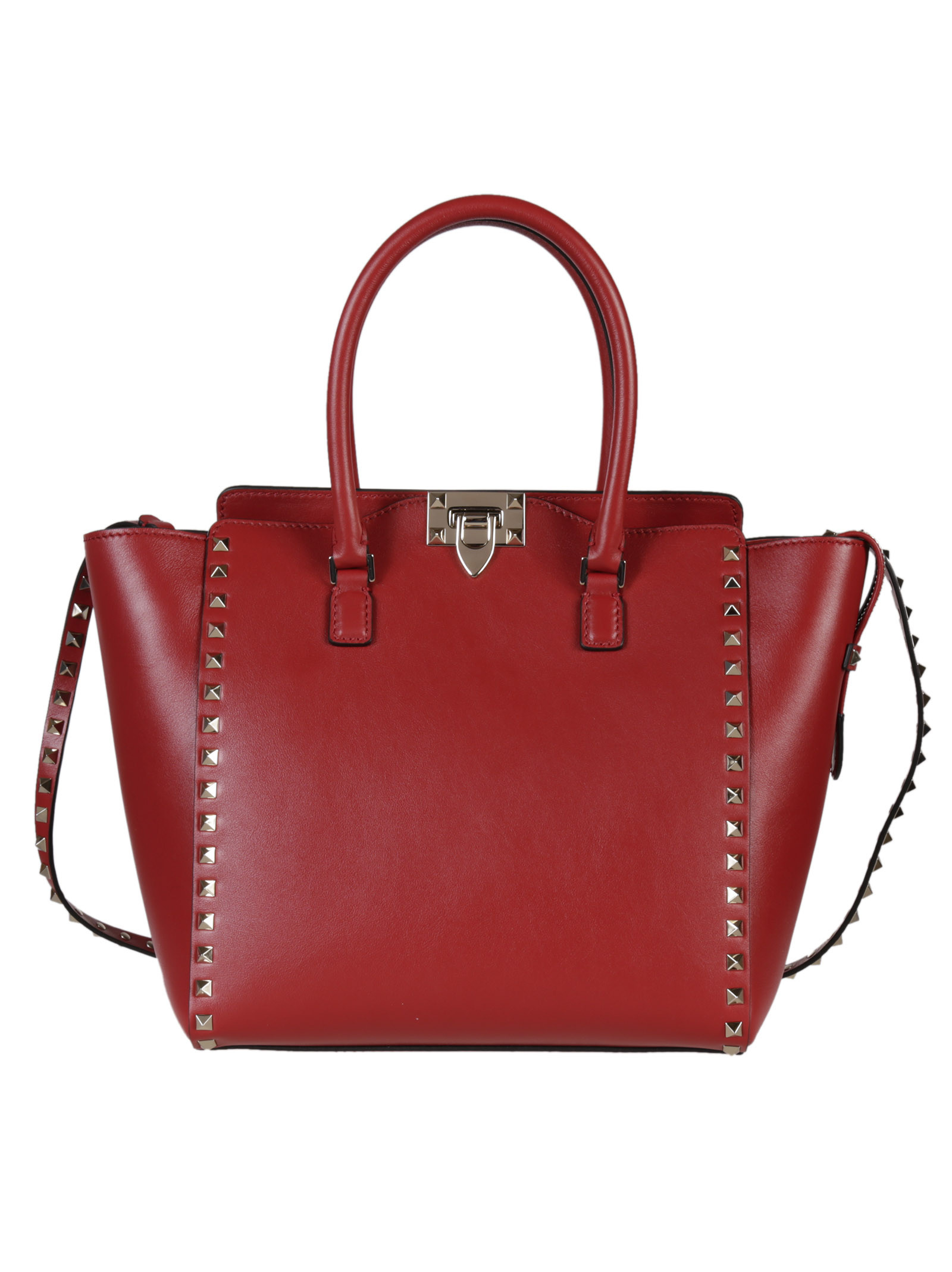 valentino rockstud tote red