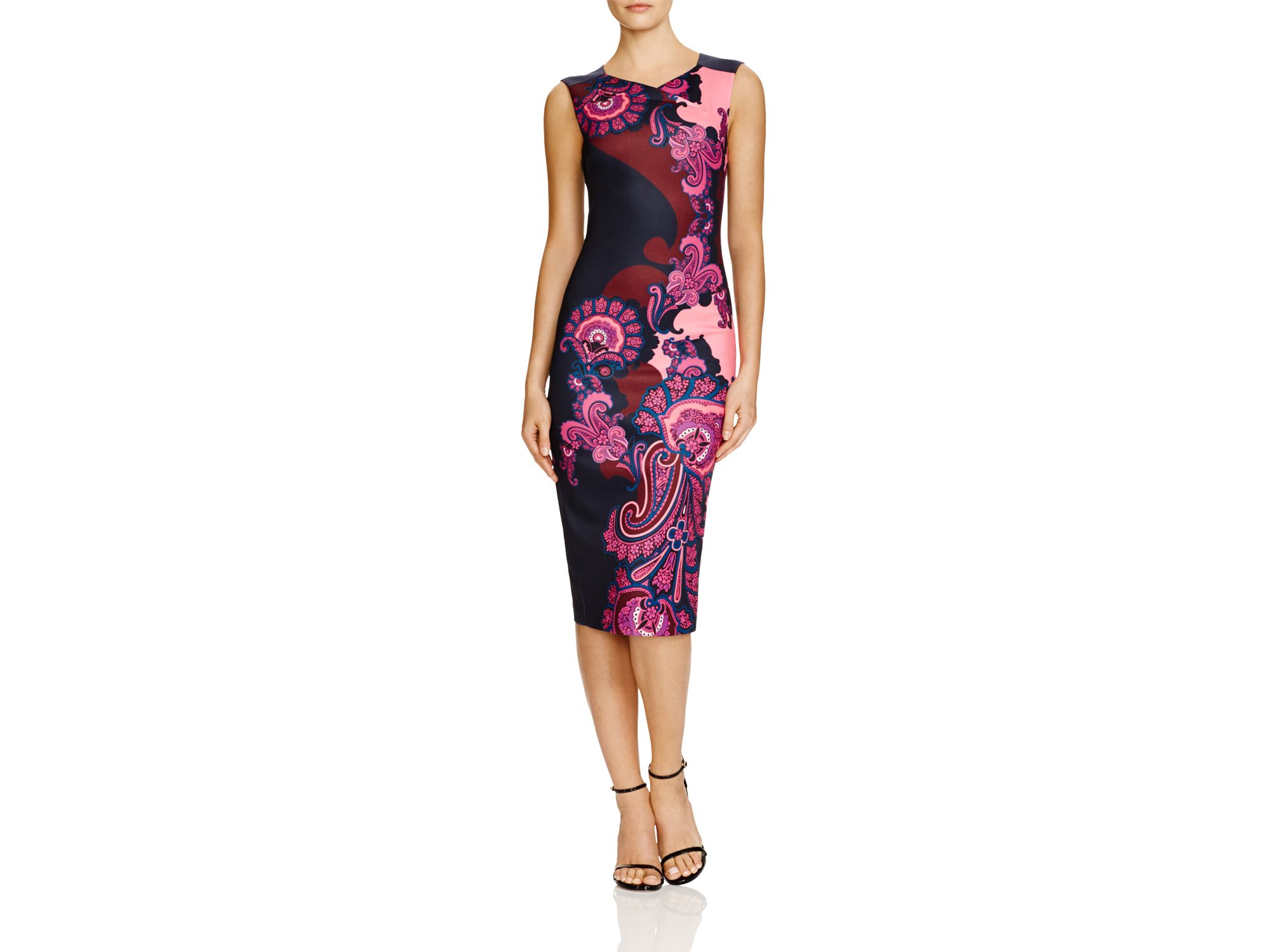 Lyst - Ted Baker Trixy Paisley Midi Sheath Dress - Bloomingdale's ...