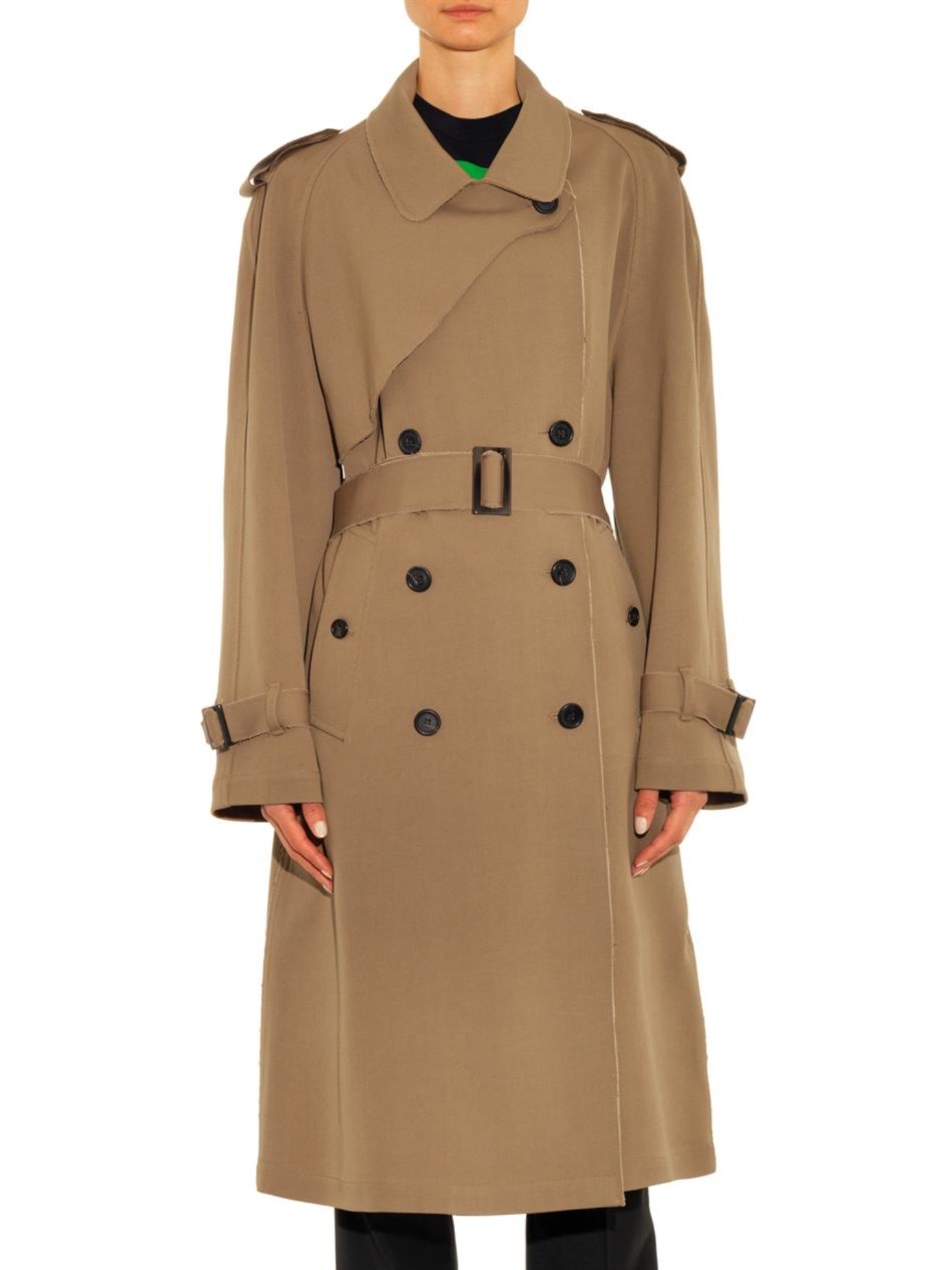 Lyst - JW Anderson Wool-Blend Drill Trench Coat in Brown