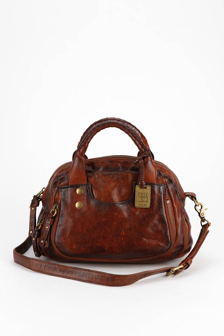 Frye Elaine Vintage Leather Satchel Bag in Brown Lyst