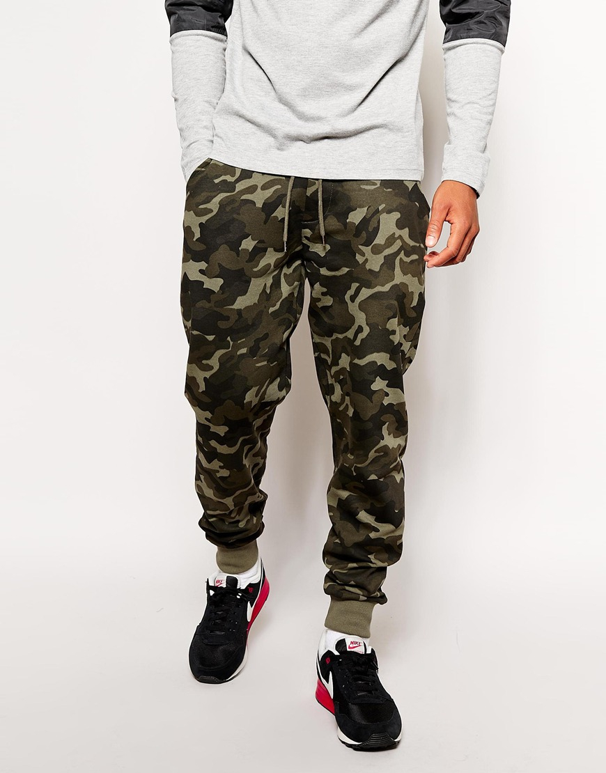 camo twill joggers