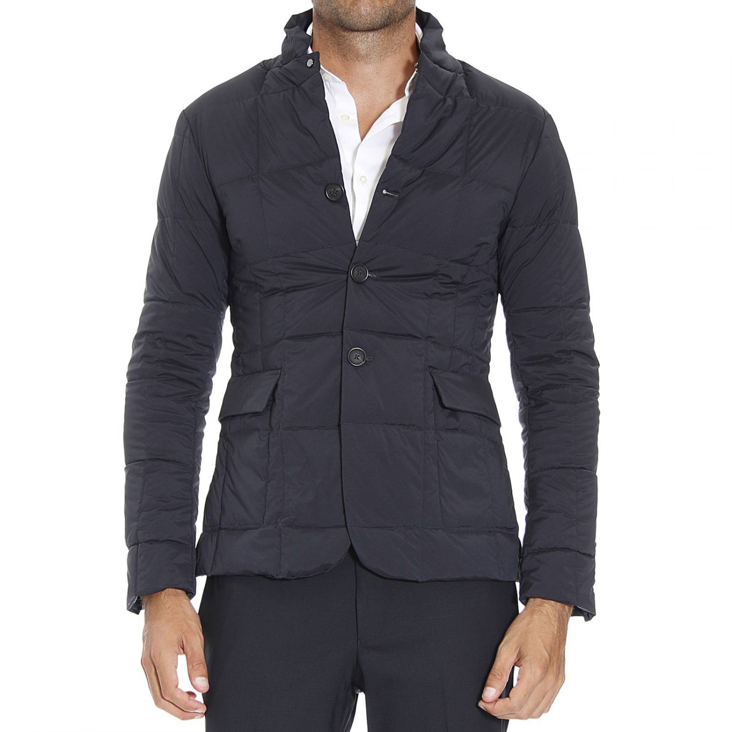 Lyst - Emporio Armani Down Jacket in Blue for Men