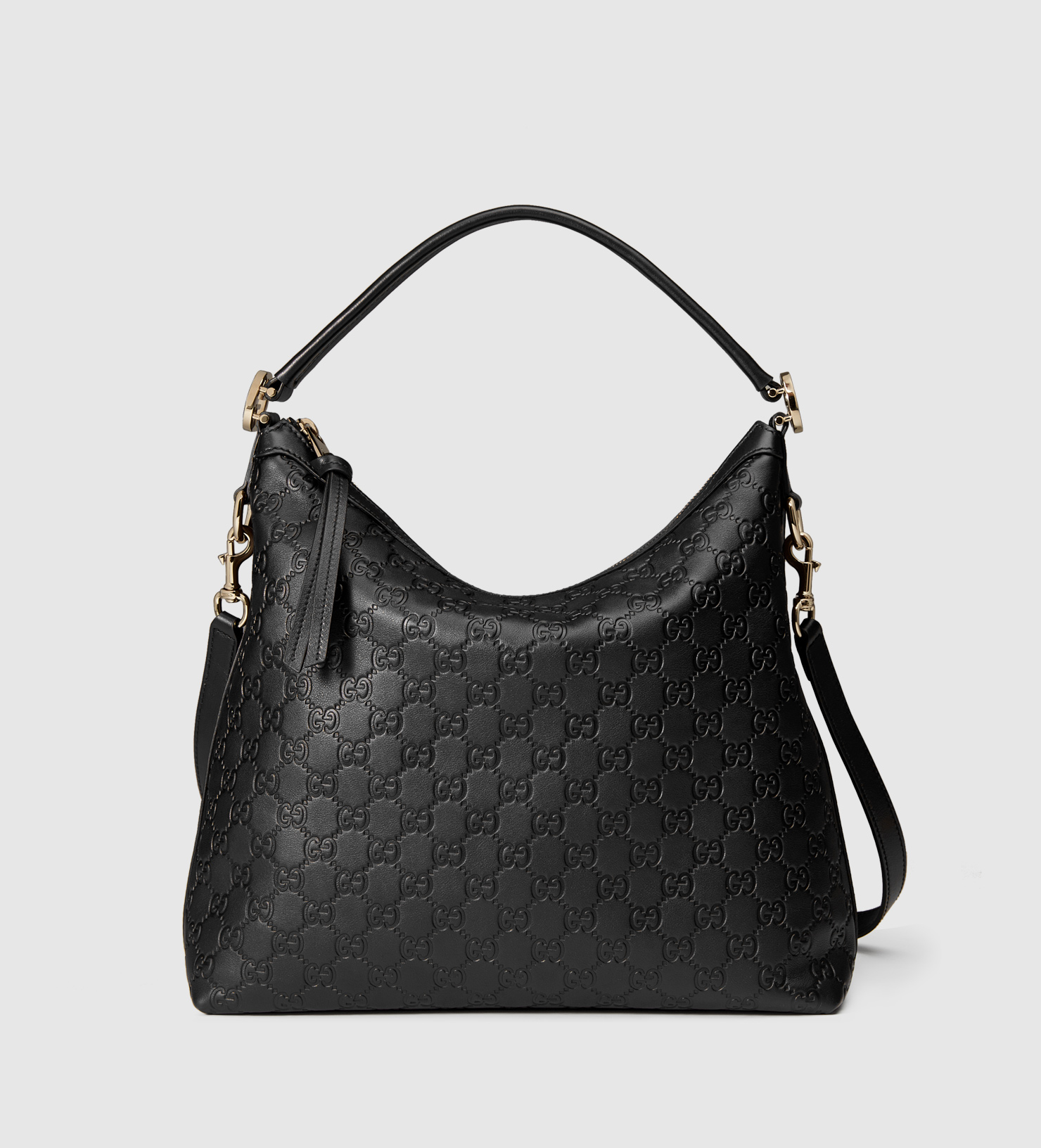 Gucci Miss Gg Leather Hobo in Black | Lyst
