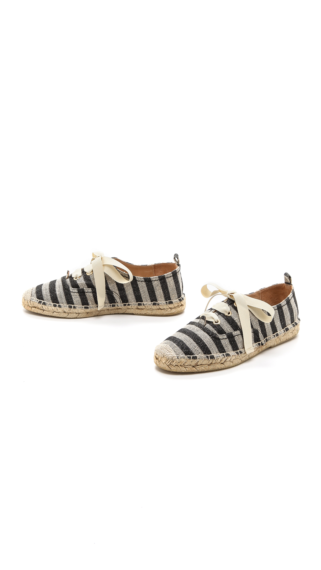 Lyst - Kate spade new york Lina Lace Up Striped Espadrilles in White