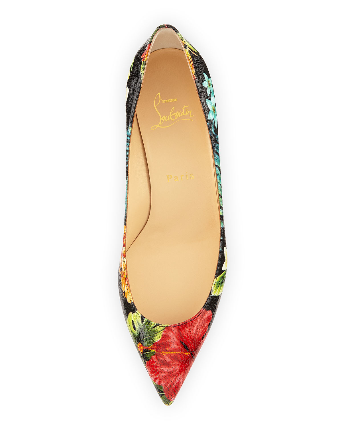 Christian louboutin Pigalle Follies Floral 55mm Red Sole Pump in ...