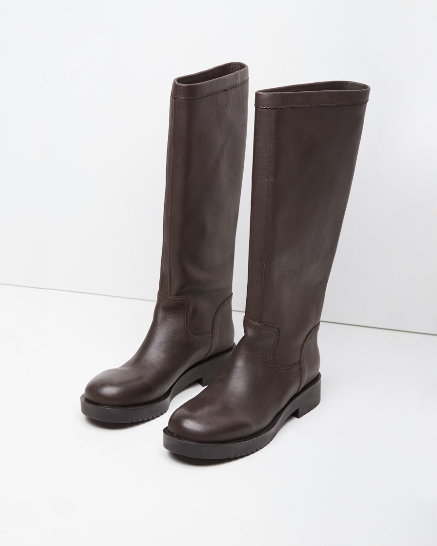 Lyst Jil Sander Navy Tall Boot in Brown