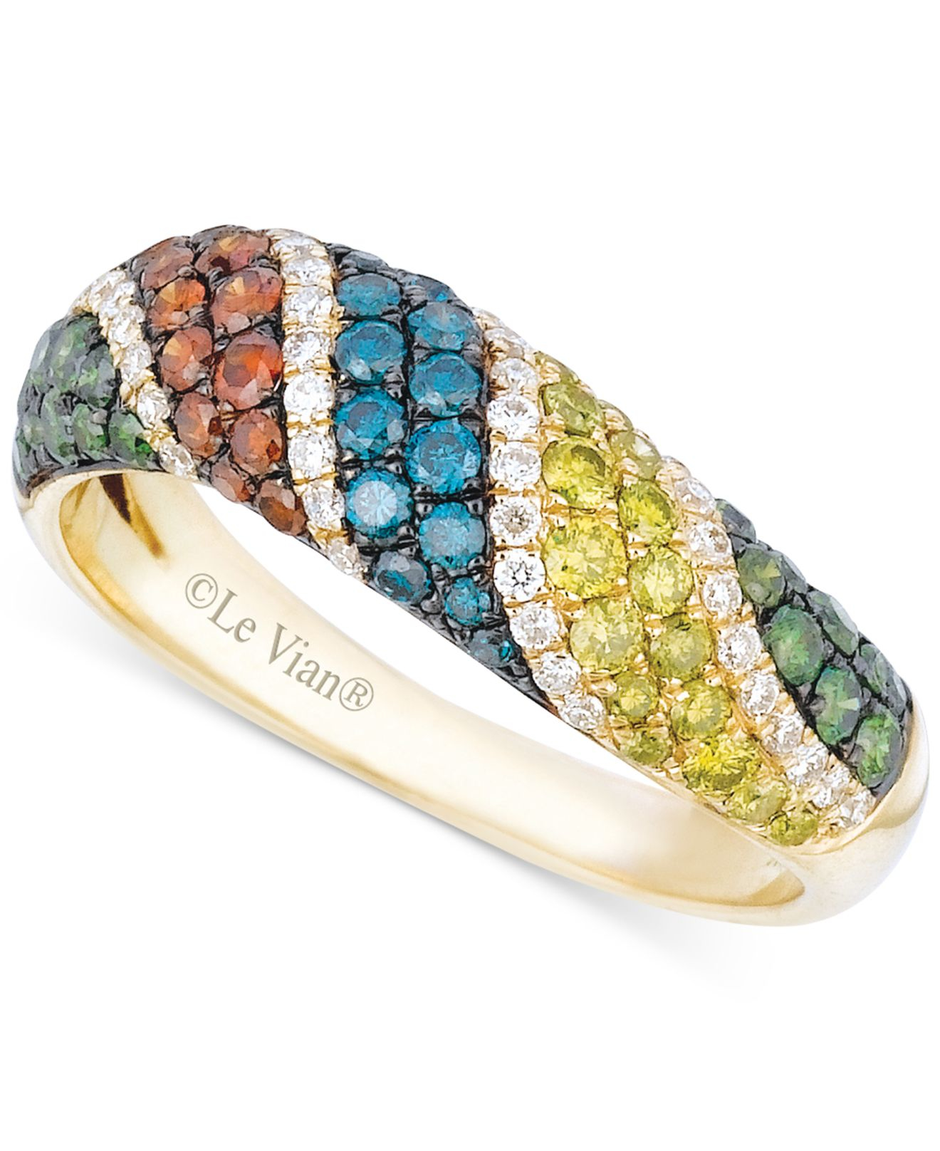 Le vian Exotics Multi-colored Diamond Ring (1 Ct. T.w.) In 14k Gold in ...