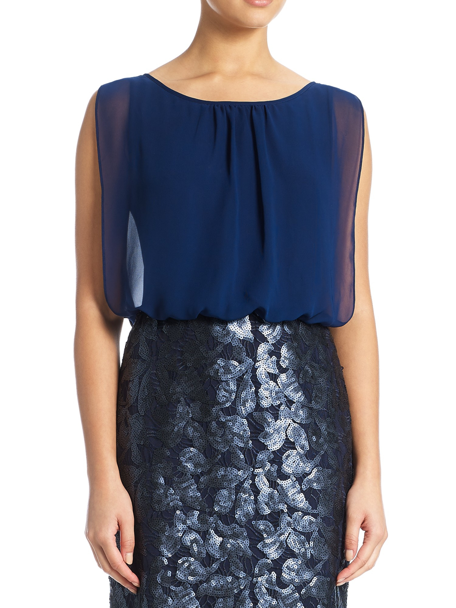 aidan mattox blouson gown