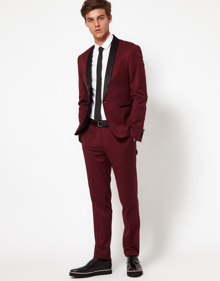 burgundy red outfit