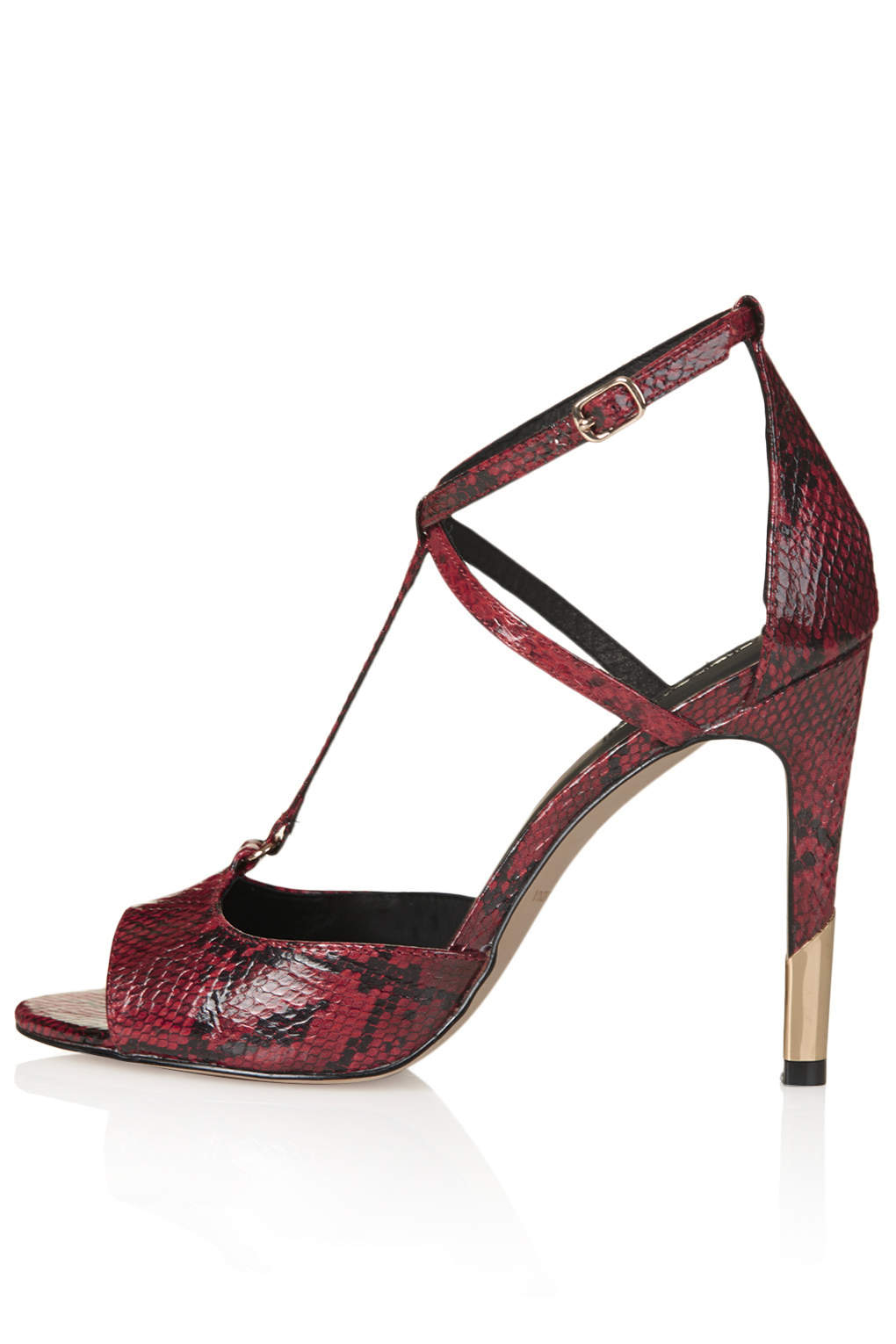 Topshop Regal Strappy Heels in Red | Lyst