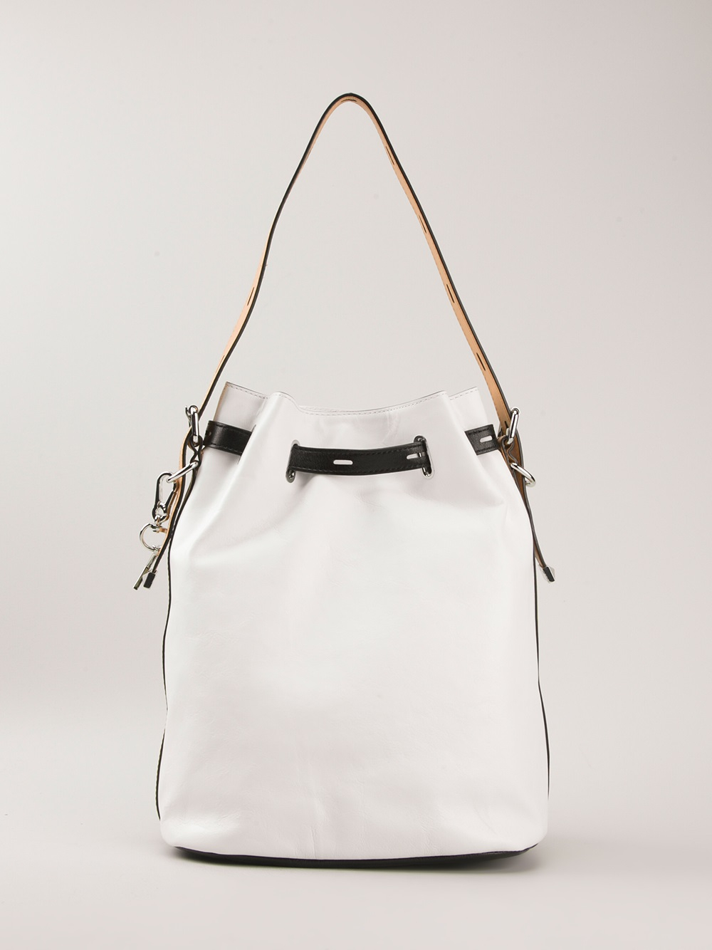 Lyst - Karl Lagerfeld Classic Bucket Bag in White