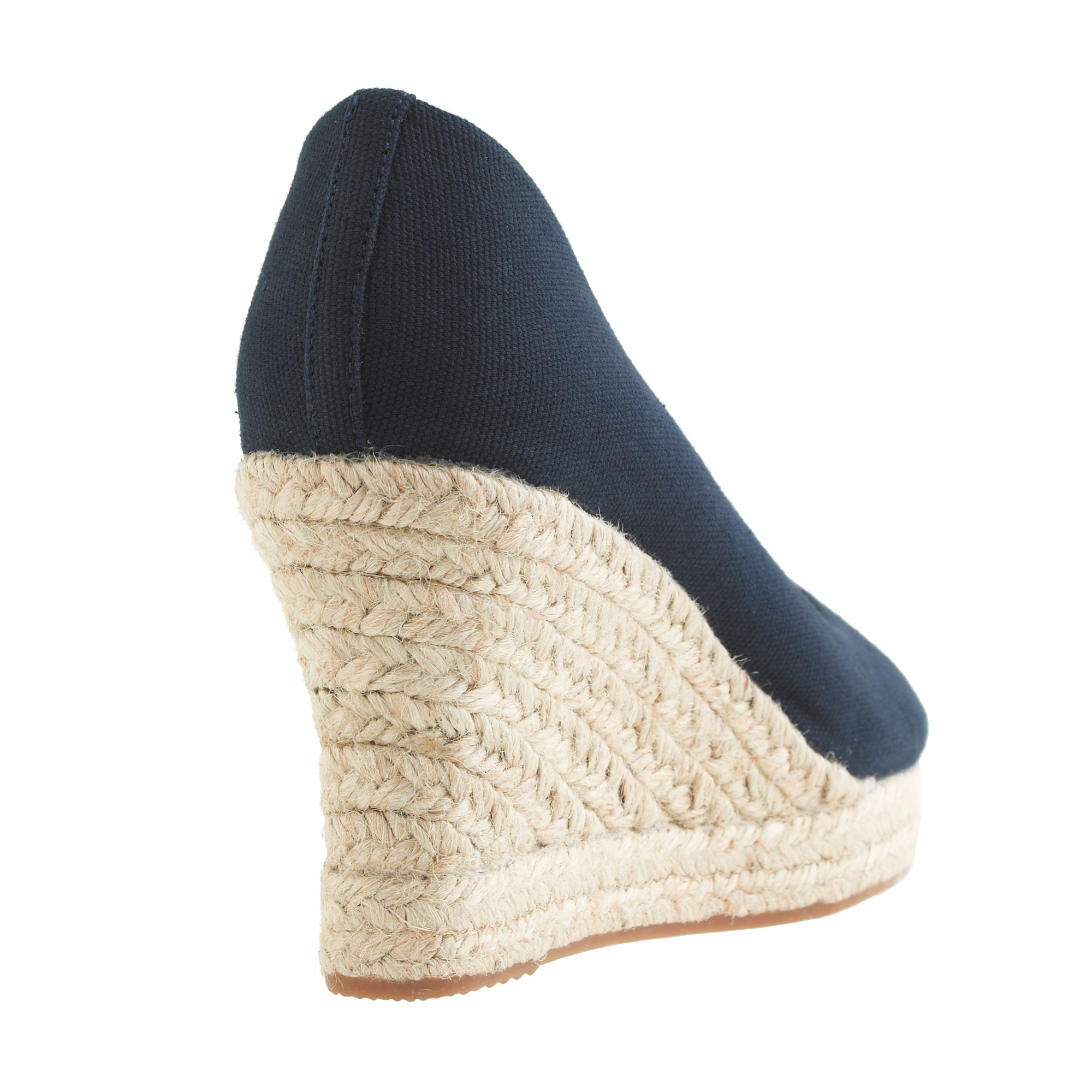 J.crew Seville Espadrille Wedges in Black (navy) | Lyst