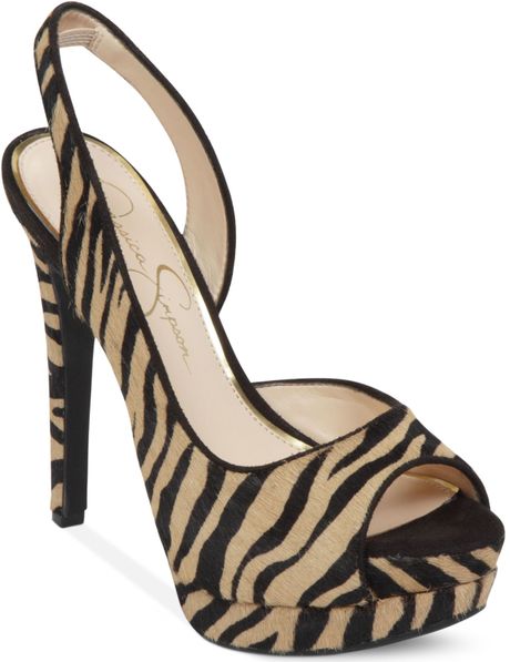 jessica simpson zebra pumps