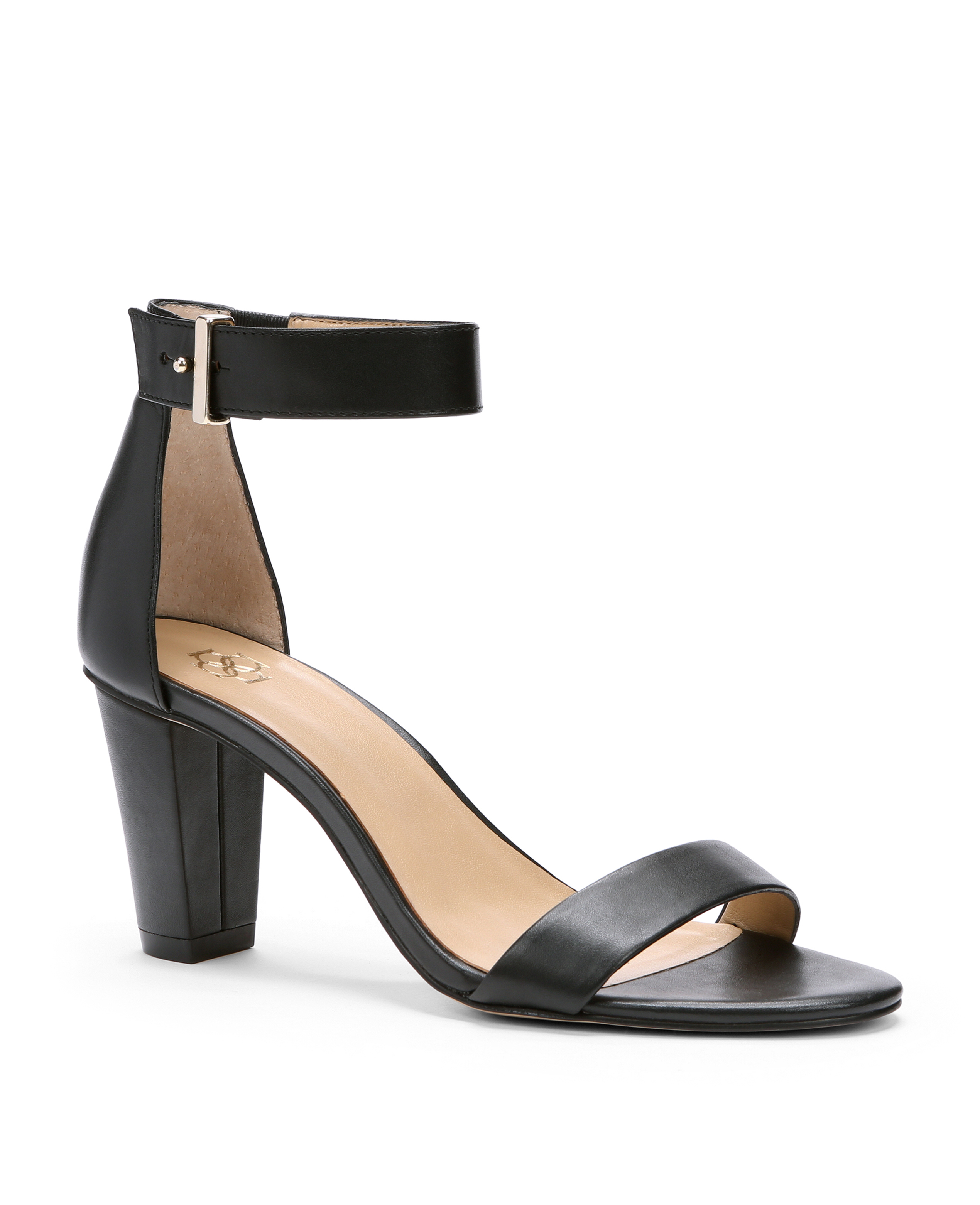 Ann Taylor Rayleigh Leather Ankle Strap Sandals in Black | Lyst