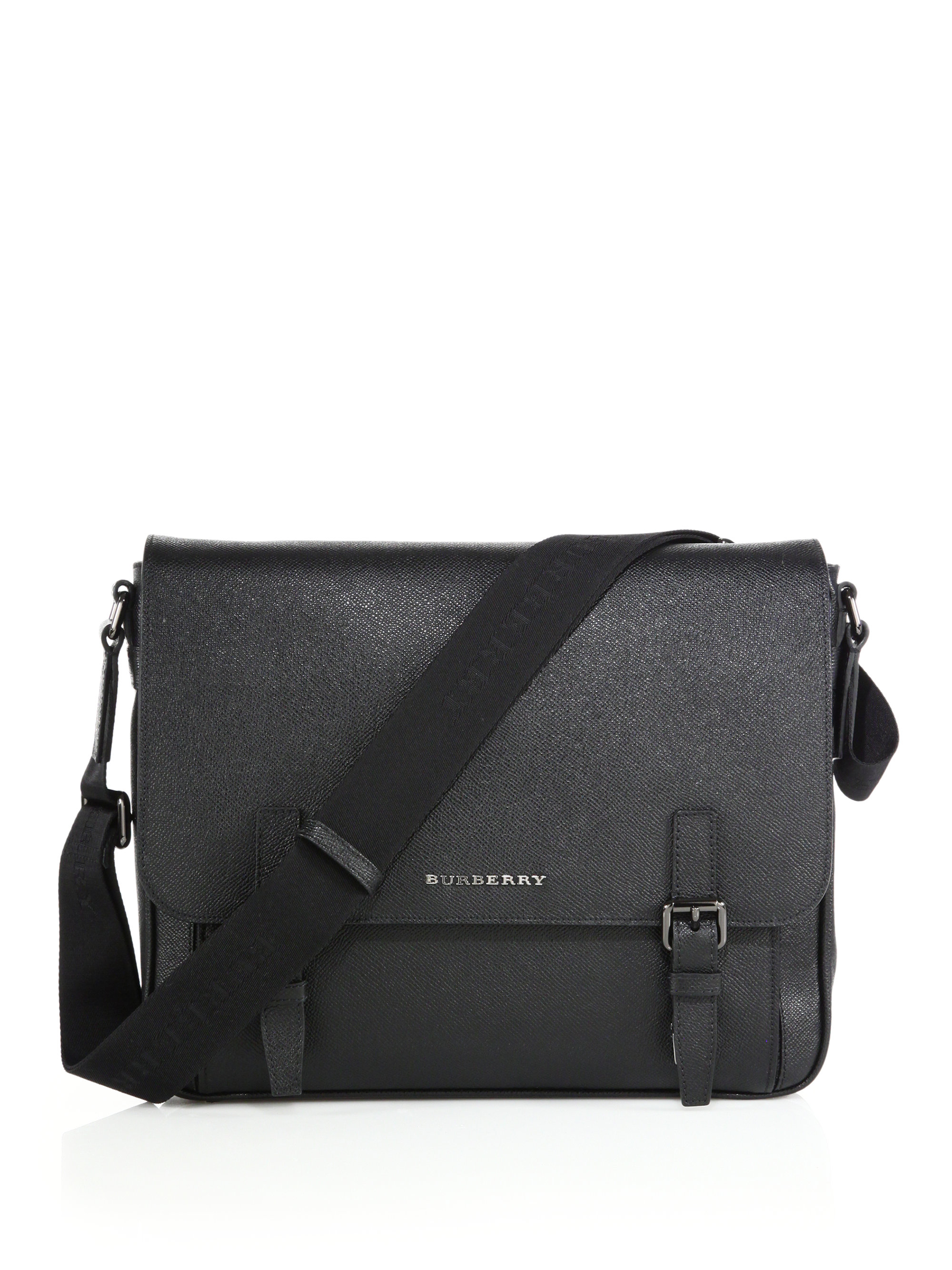 Burberry Ellison Leather Messenger Bag in Black for Men Save 85 Lyst