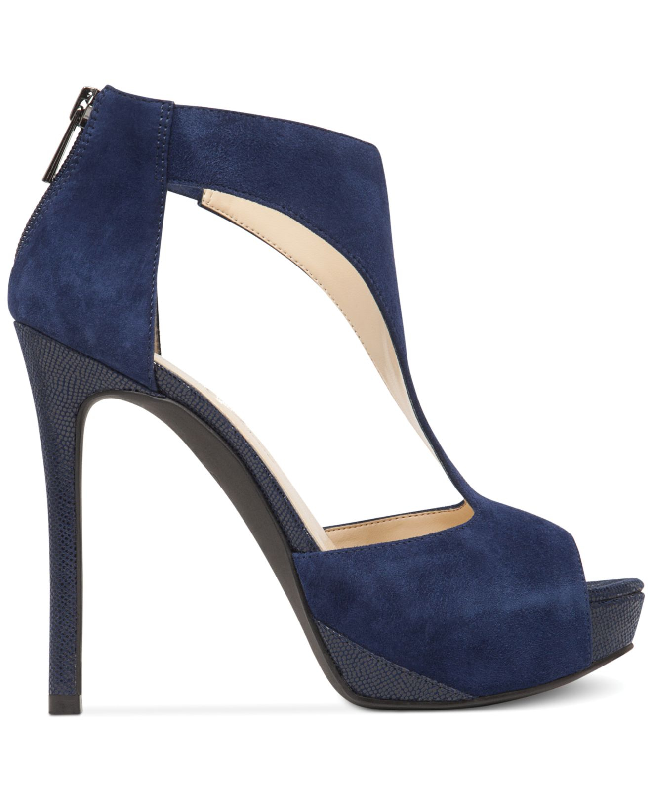 Jessica simpson Carideo T-Strap Platform Pumps in Blue | Lyst