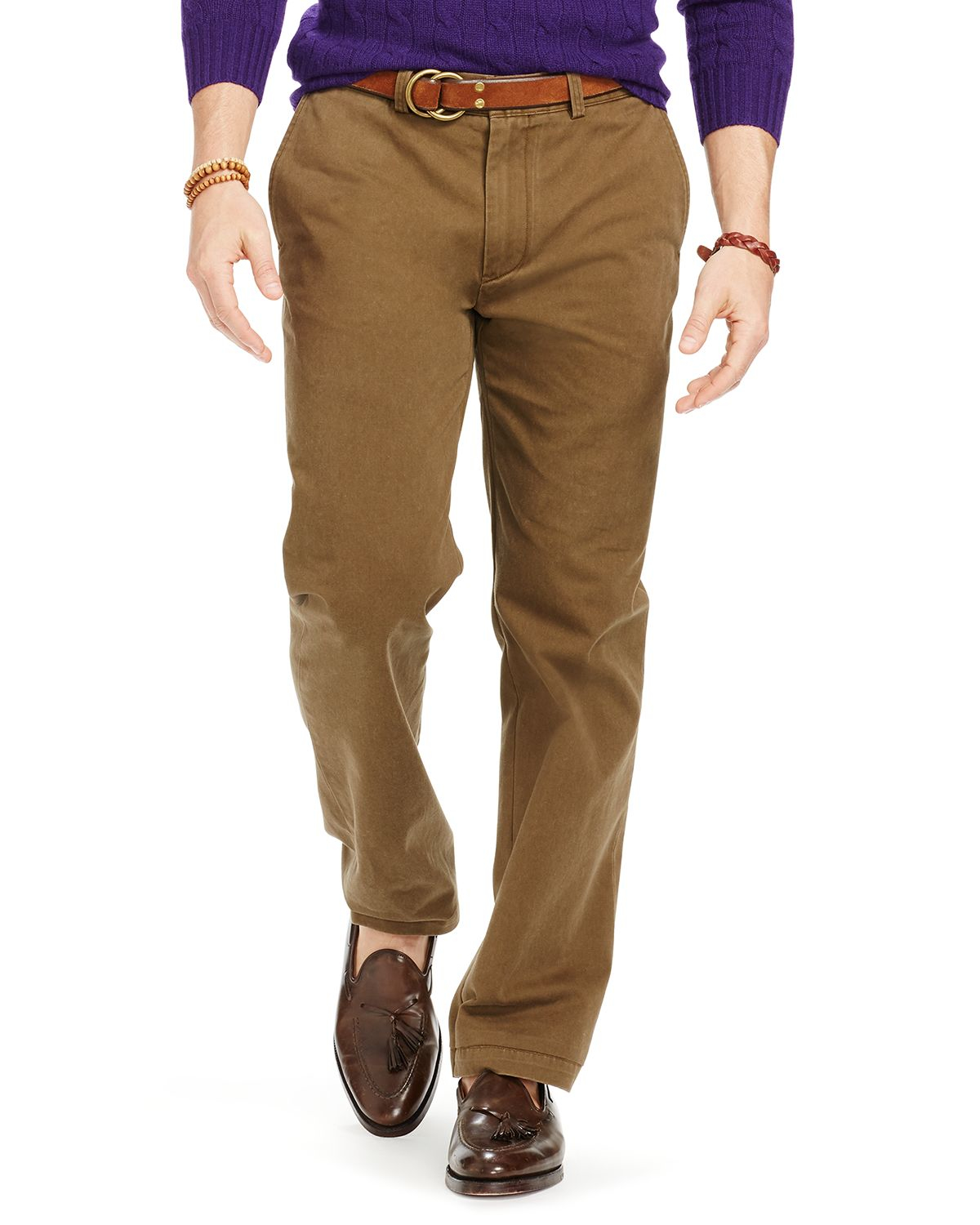 Ralph Lauren Polo Straight Fit Chino Pants in Green for Men (Botanic ...