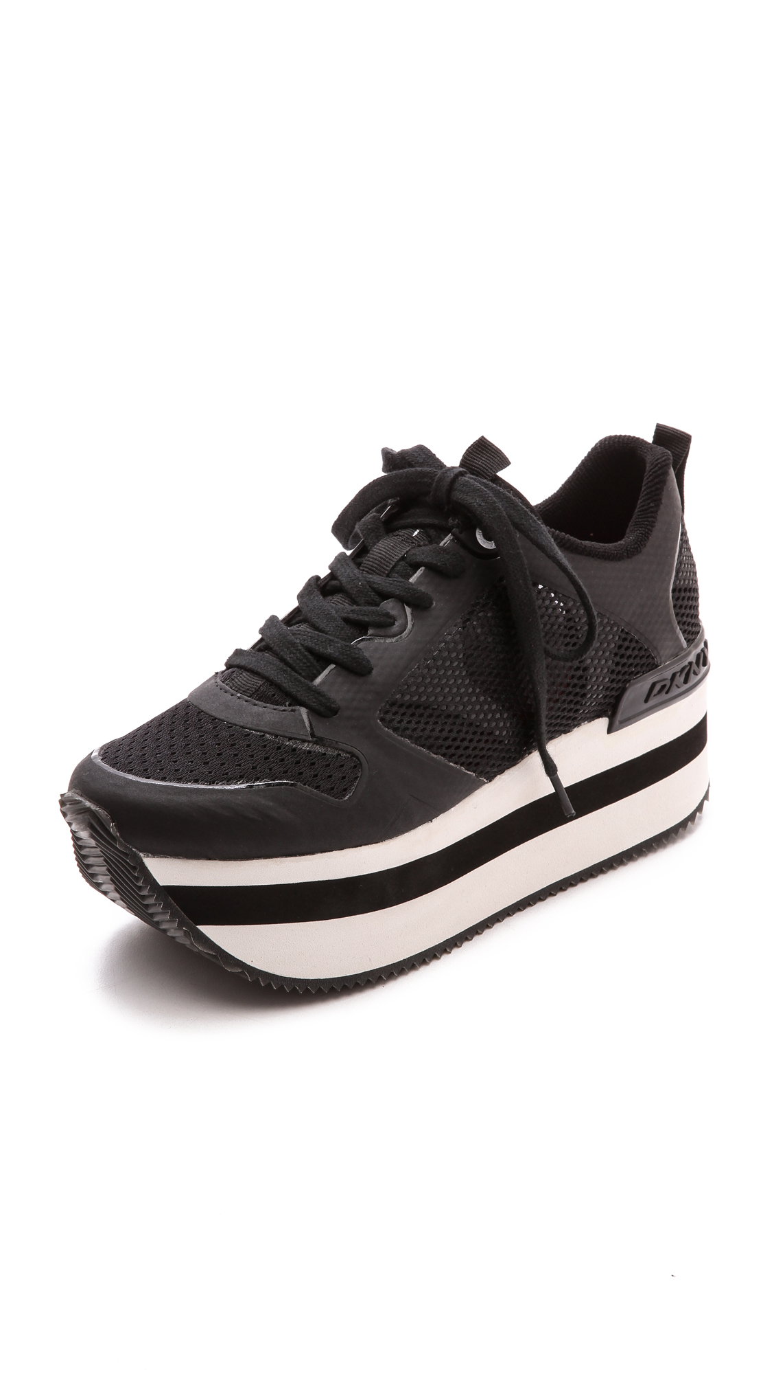 Lyst - Dkny Jessica Runway Platform Sneakers - Black in Black