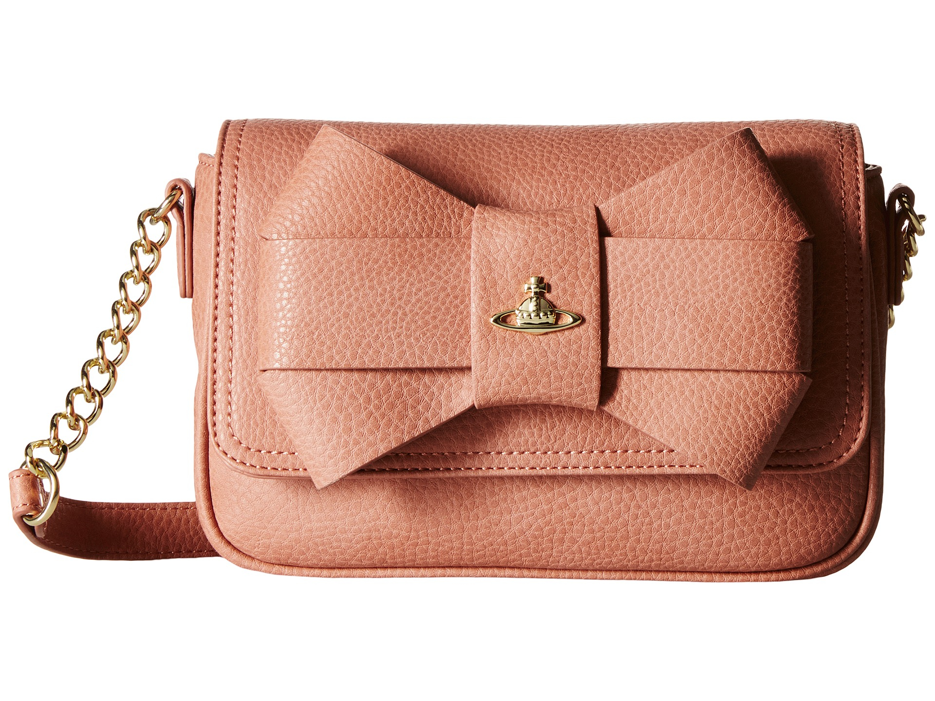 Lyst Vivienne Westwood Bow Shoulder Bag W Chain In Pink Gallery