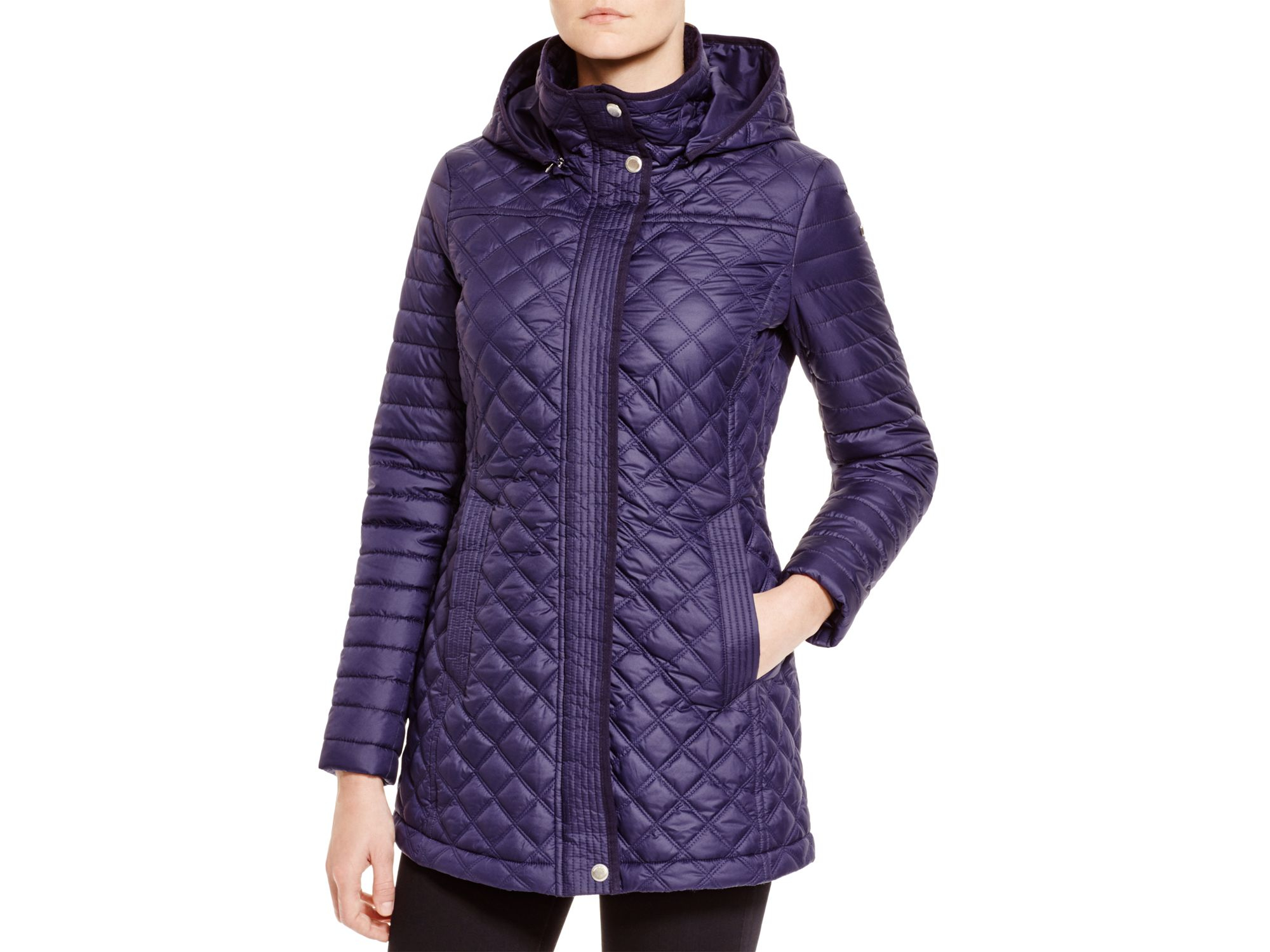 lyst marc new york maggie quilted coat in blue lyst marc new york maggie quilted coat in blue