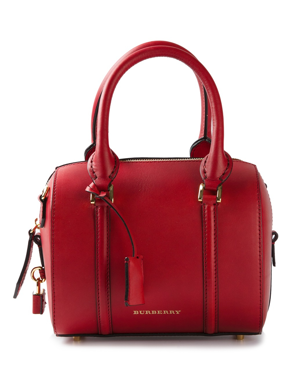 Lyst - Burberry Sartorial House Bowling Bag in Red