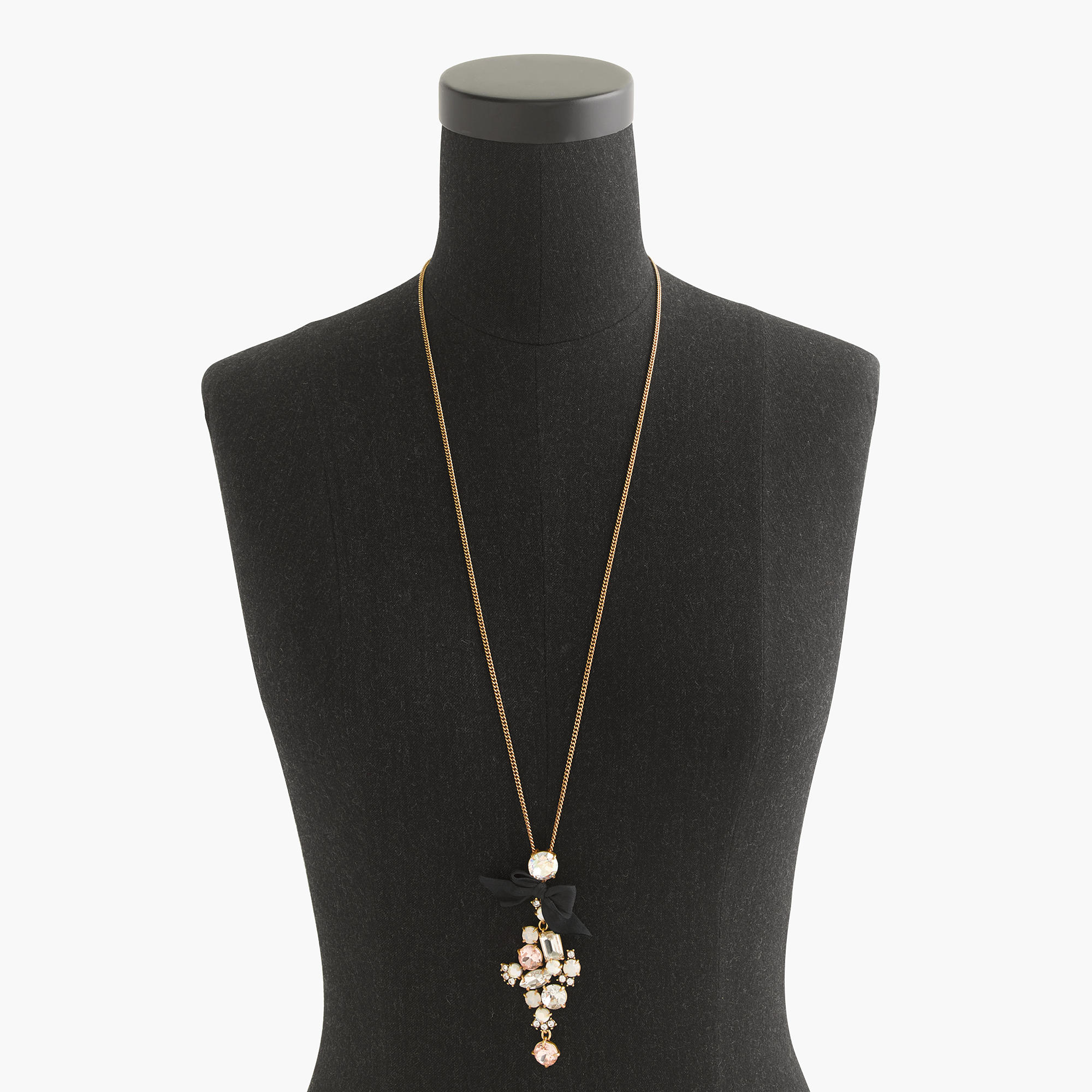 Lyst J.Crew Crystal Pendant Necklace With Bow