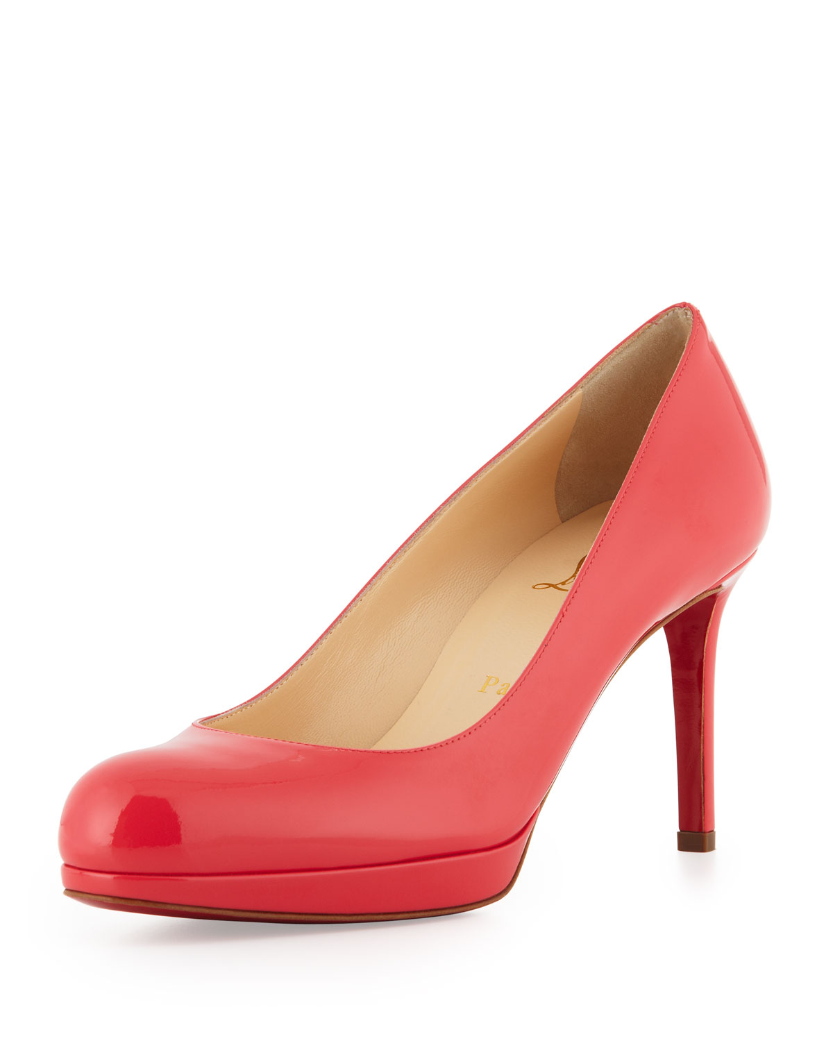 Artesur ? christian louboutin Simple pumps Coral patent leather  