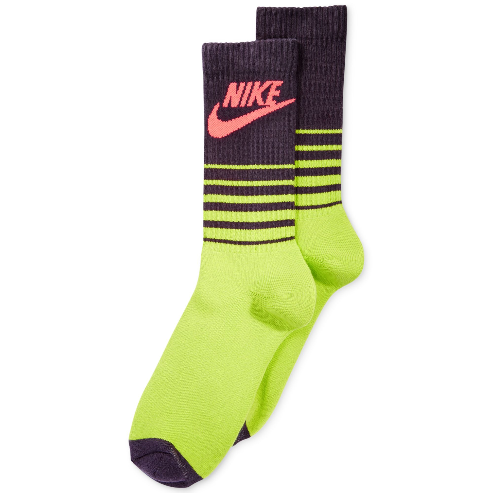 Nike Mens Hbr Classic Striped Crew Socks in Green for Men | Lyst