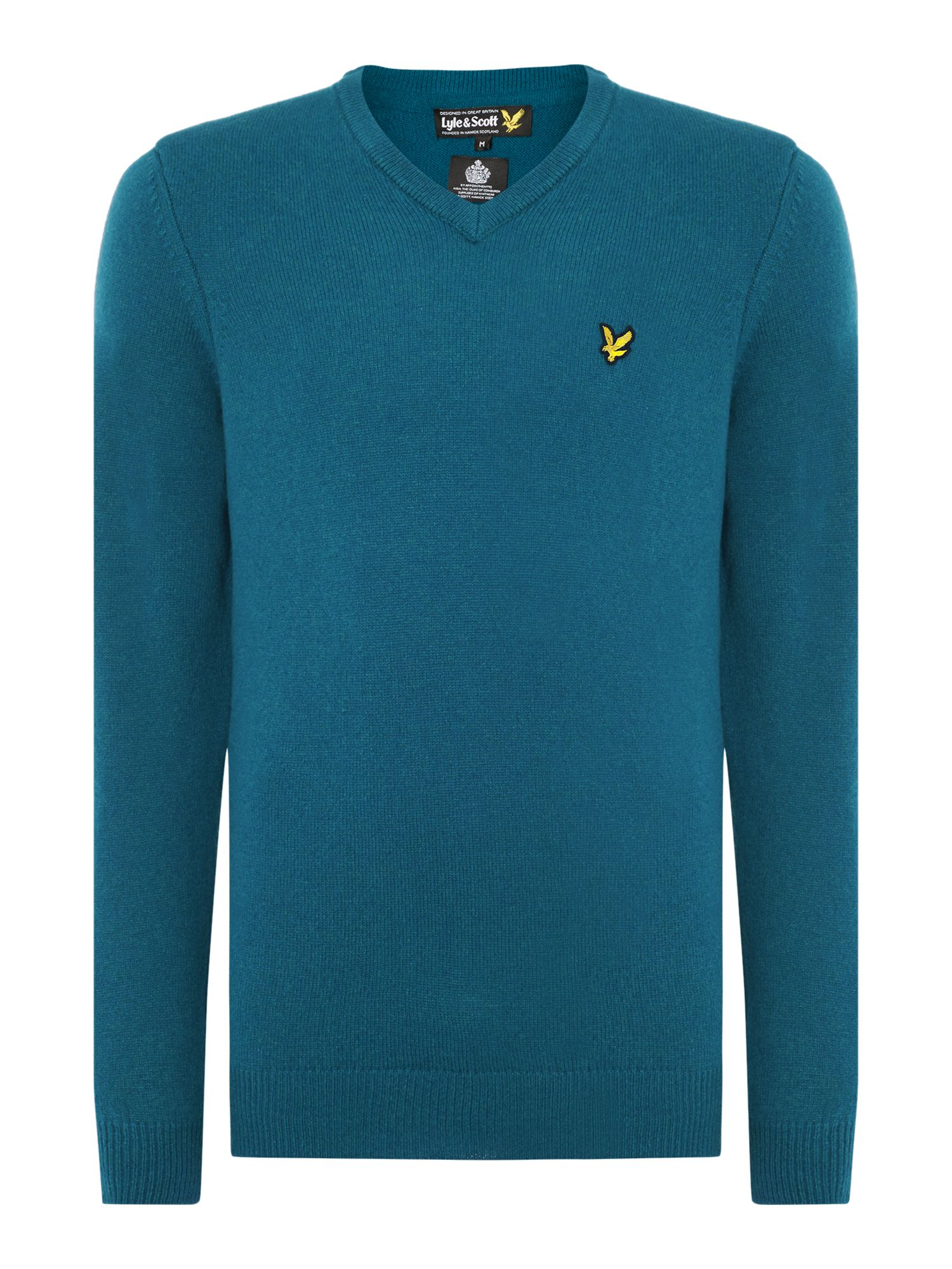 lyle and scott merino wool v neck