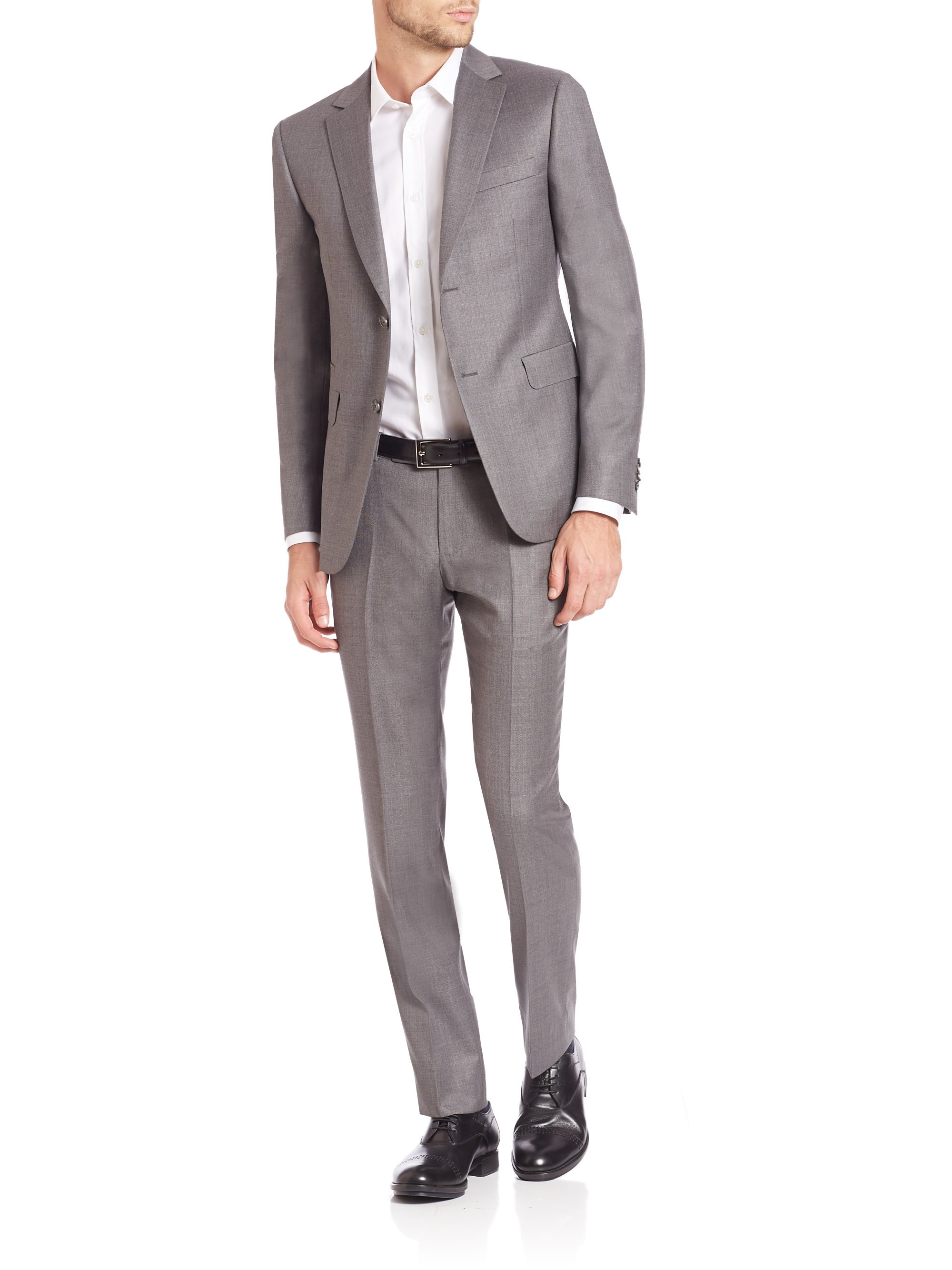 Z zegna Techmerino Slim-fit Wool Suit in Gray for Men | Lyst