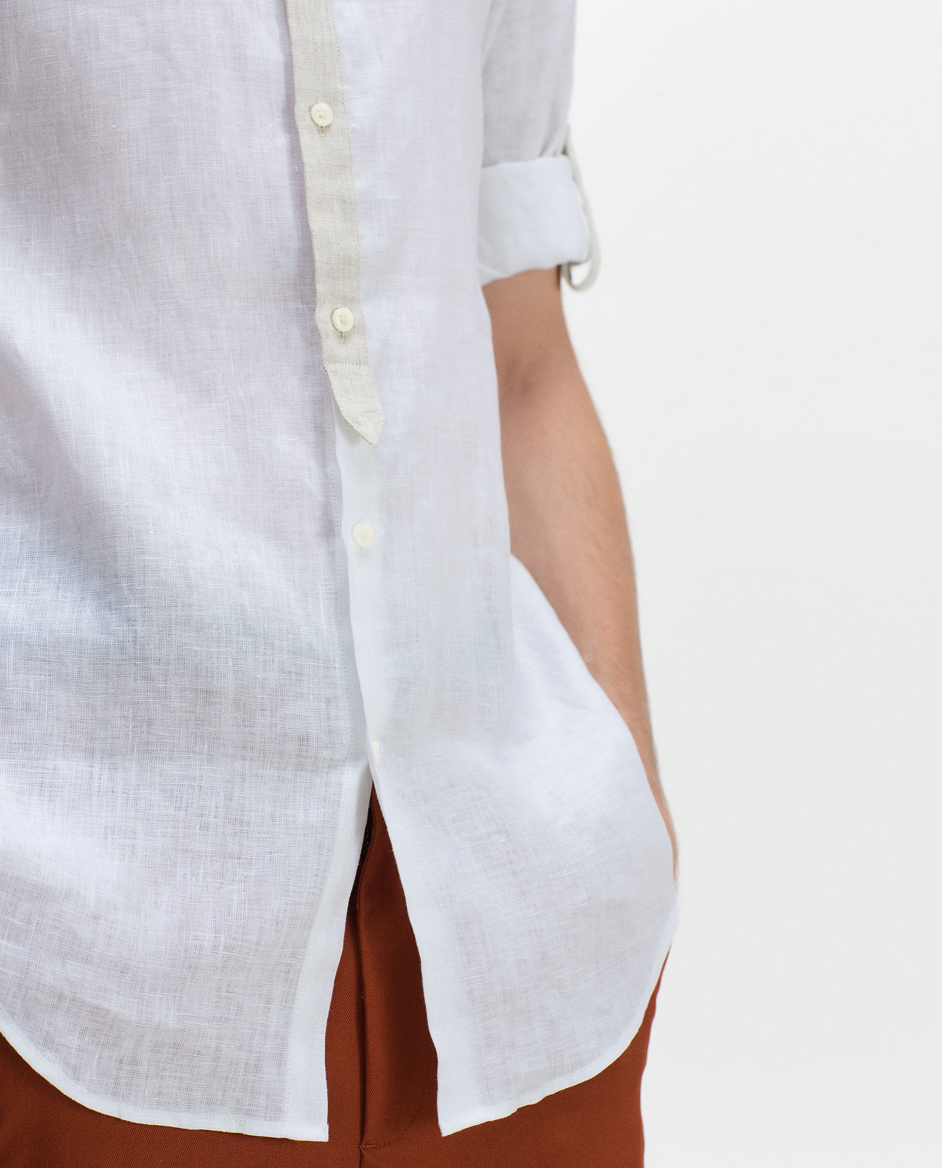 Zara Linen Shirt in White for Men Lyst