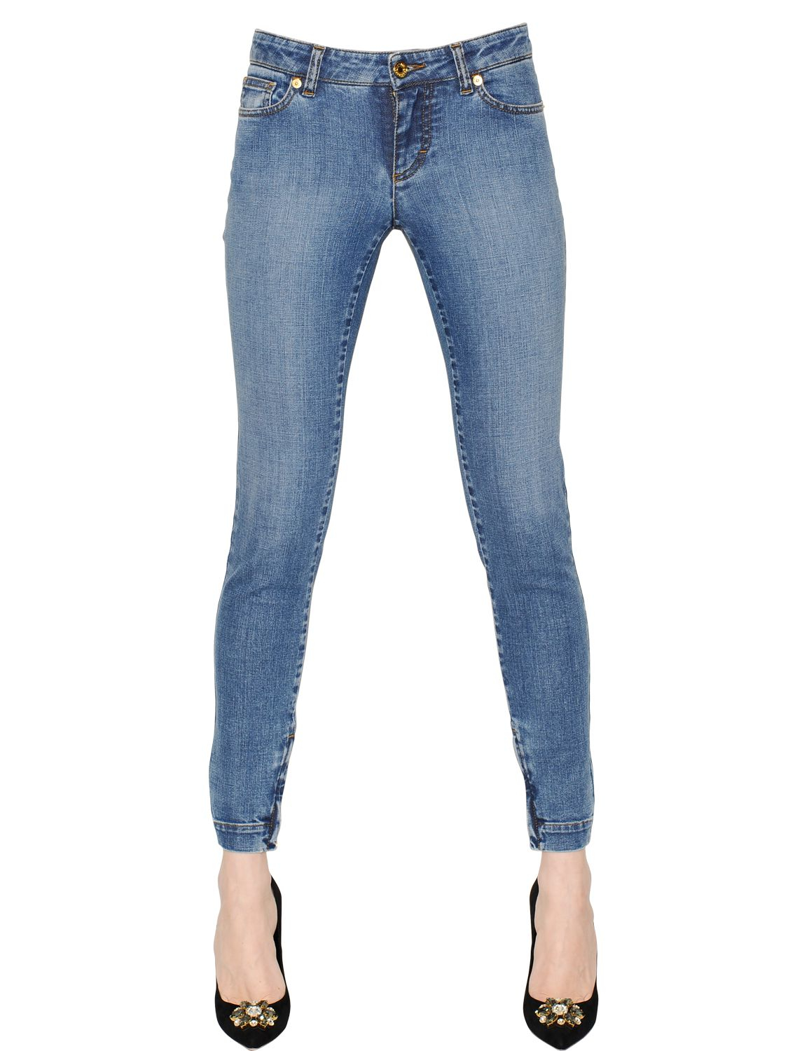 Lyst - Dolce & Gabbana Pretty Stretch Cotton Denim Jeans in Blue