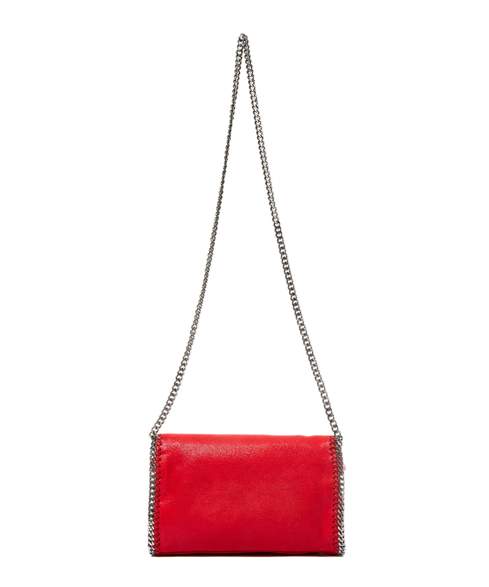 Lyst - Stella Mccartney Mini Red Falabella Shoulder Bag in Red