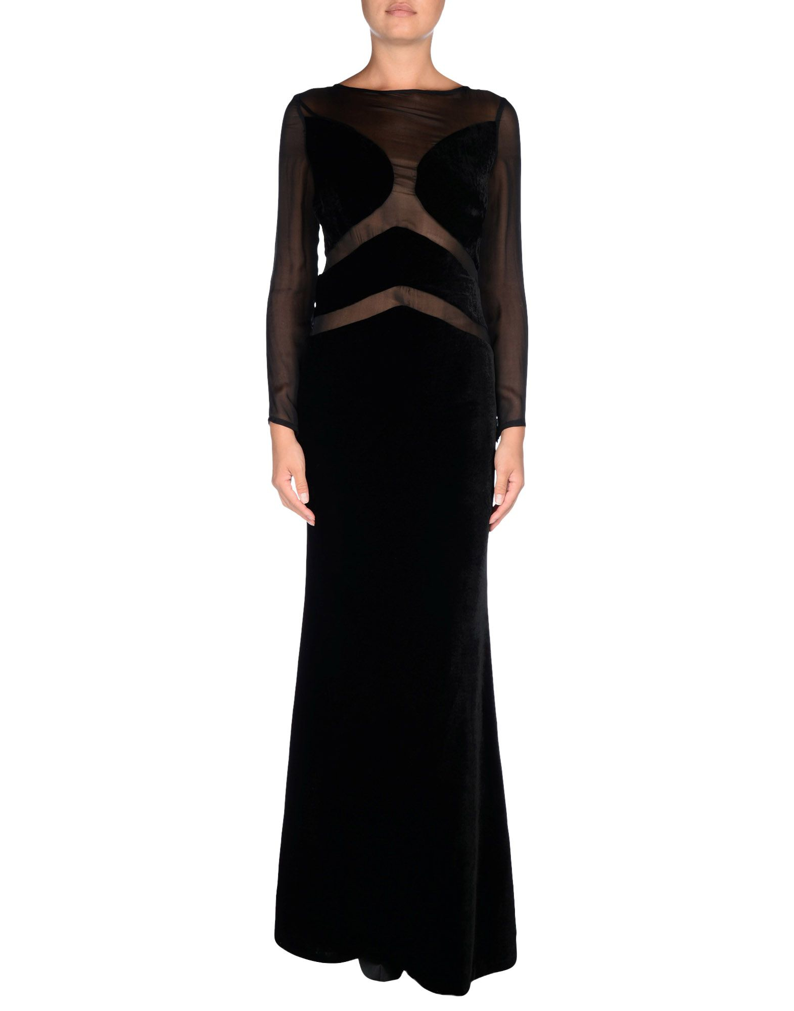 Lyst - Elisabetta Franchi Long Dress in Black