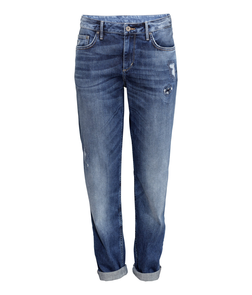 Lyst - H&M Boyfriend Low Jeans in Blue