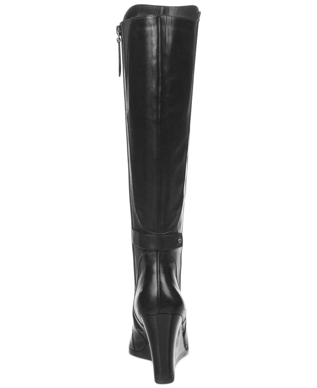 Franco sarto Walker Tall Wedge Boots in Black | Lyst