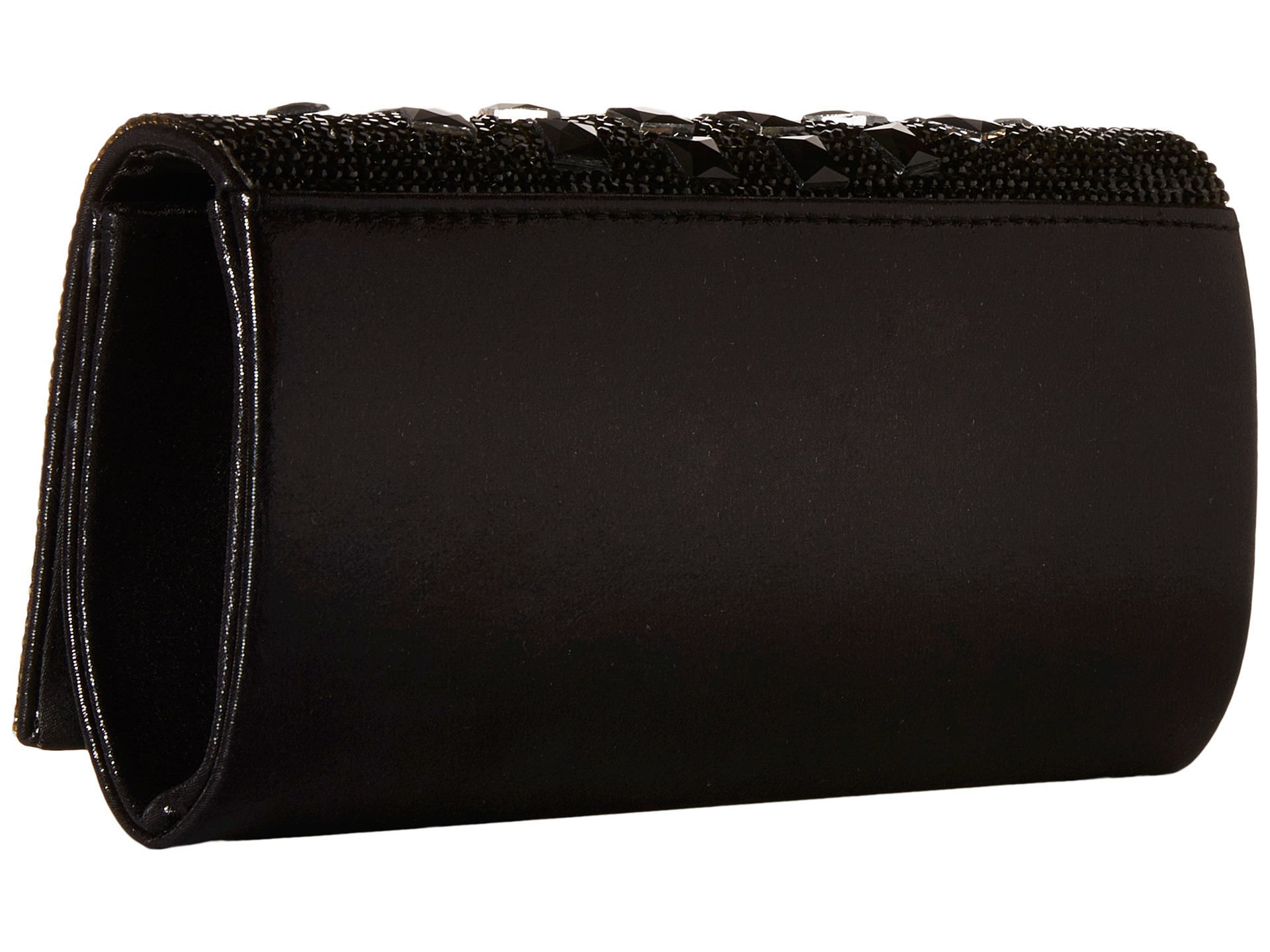 chloe marcie knockoff - Jessica mcclintock Chloe Fold-over Crystal Clutch in Black | Lyst