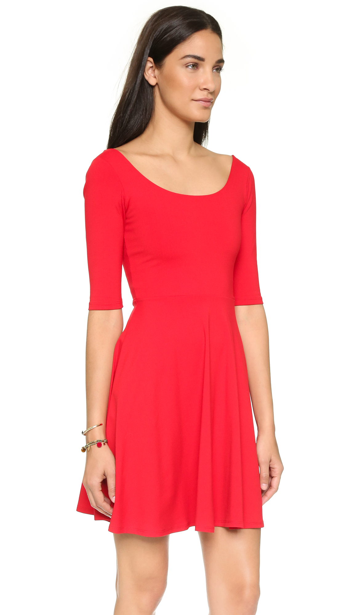 Lyst - Susana Monaco Mini Flare Dress in Red