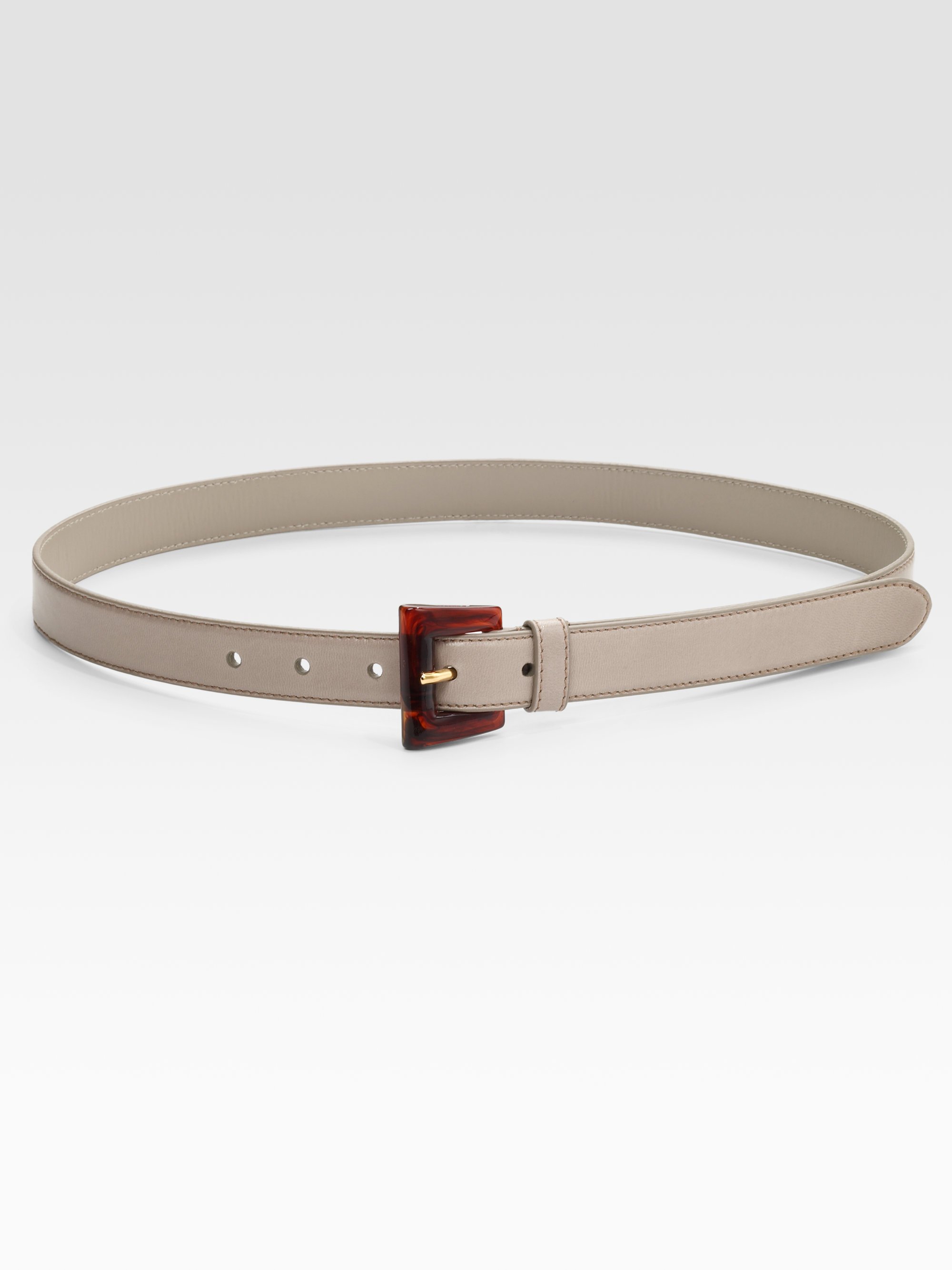prada beige leather belt  