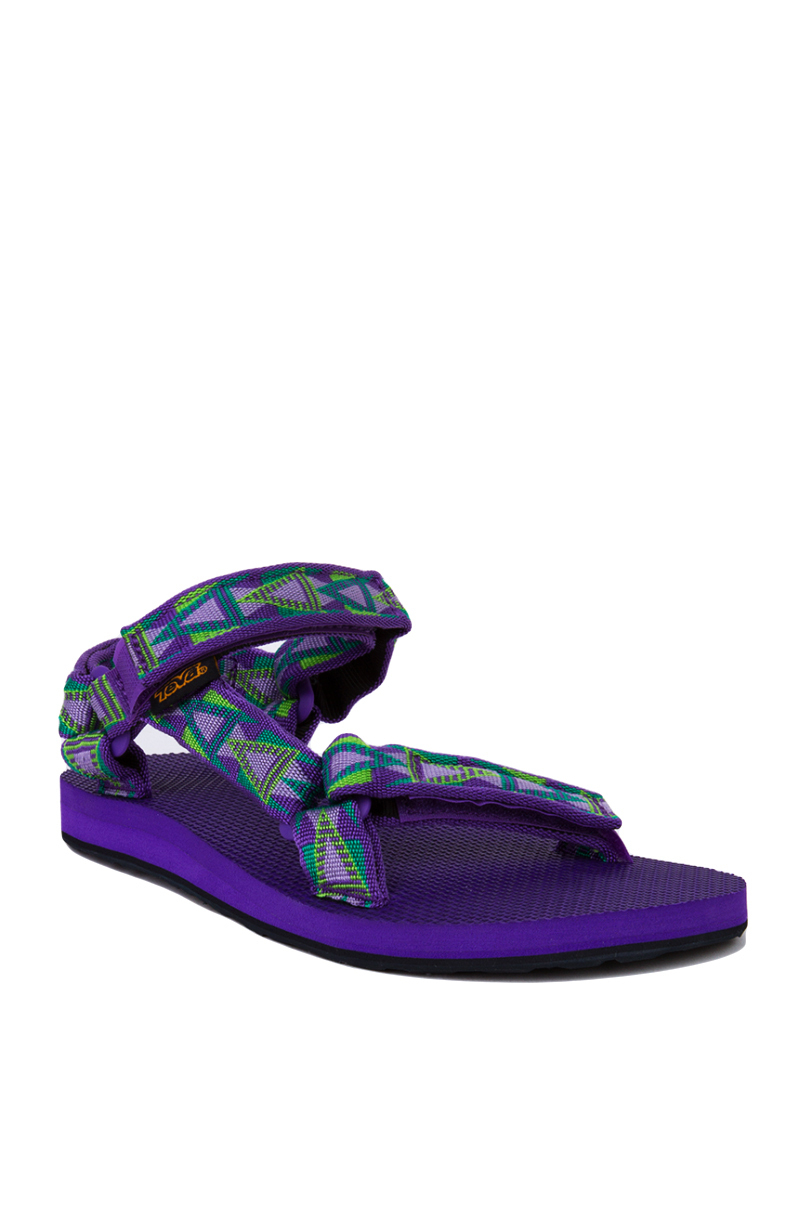 Lyst - Teva Women's Original Universal Mosaic Purple Printed Sandals in ...