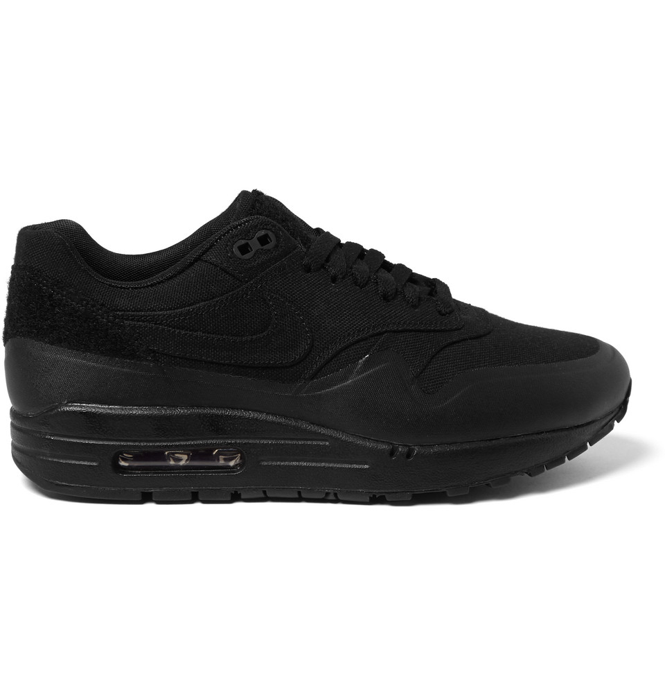 Lyst - Nike Tz Air Max 1 Patch Canvas And Leather Sneakers in Black for Men