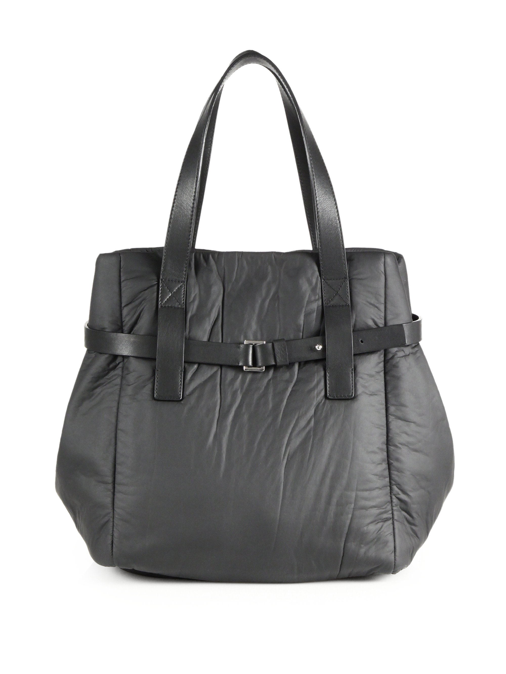 Lyst - Marni Nylon Leather Bucket Bag in Gray
