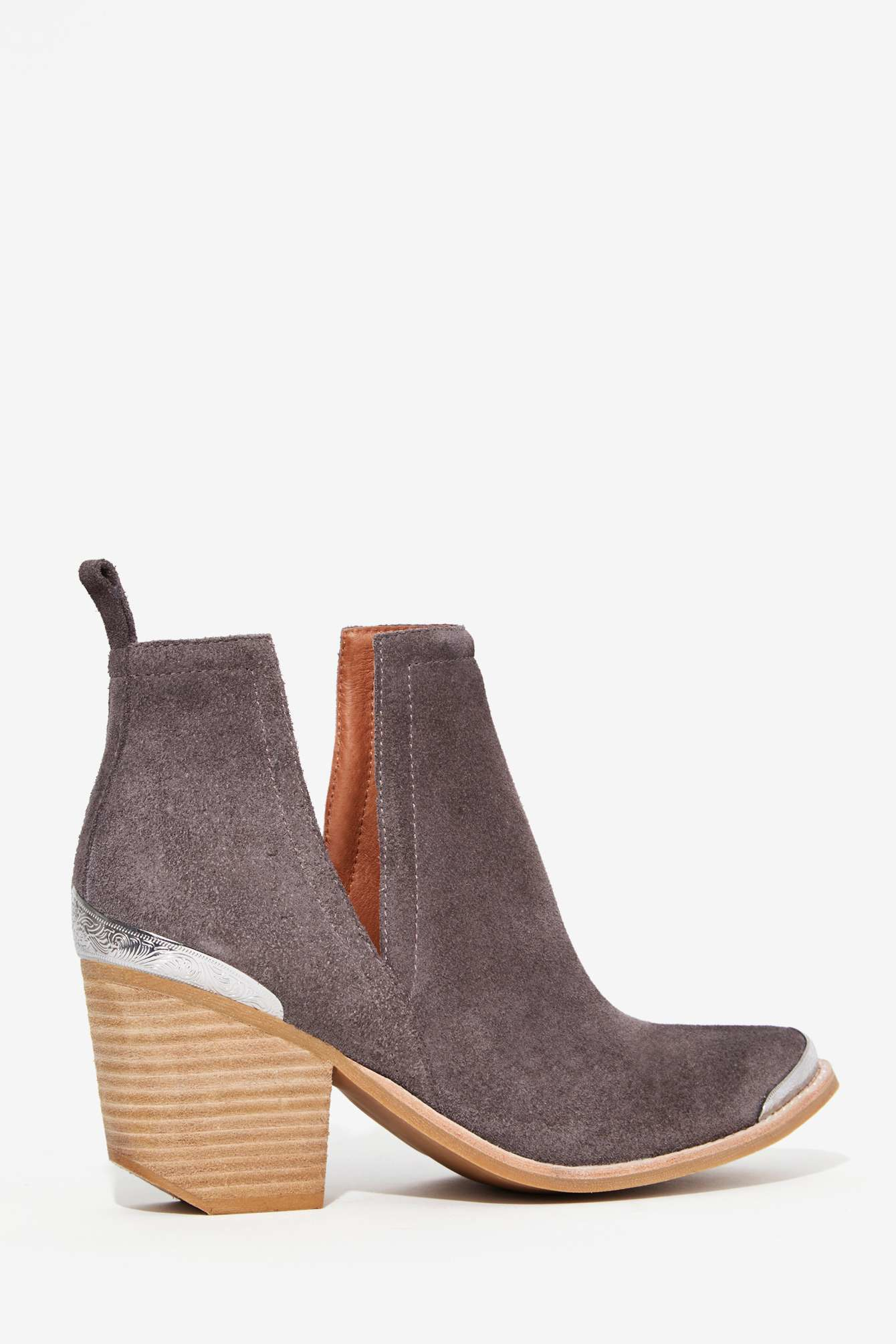 Lyst - Jeffrey Campbell Cromwell Suede Bootie - Gray in Gray