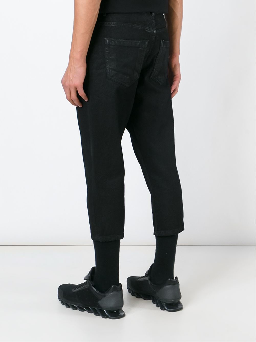 Lyst - DRKSHDW by Rick Owens Cropped Jeans in Black for Men