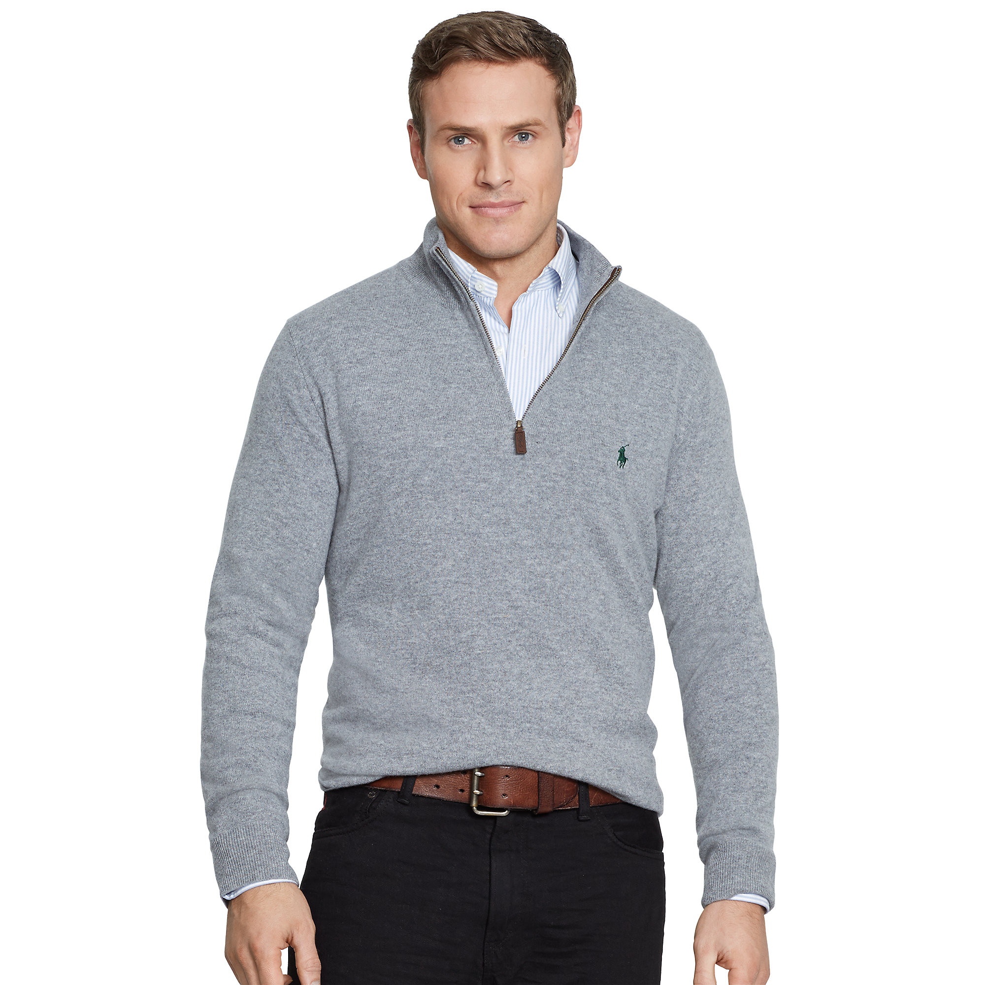 half zip sweater polo