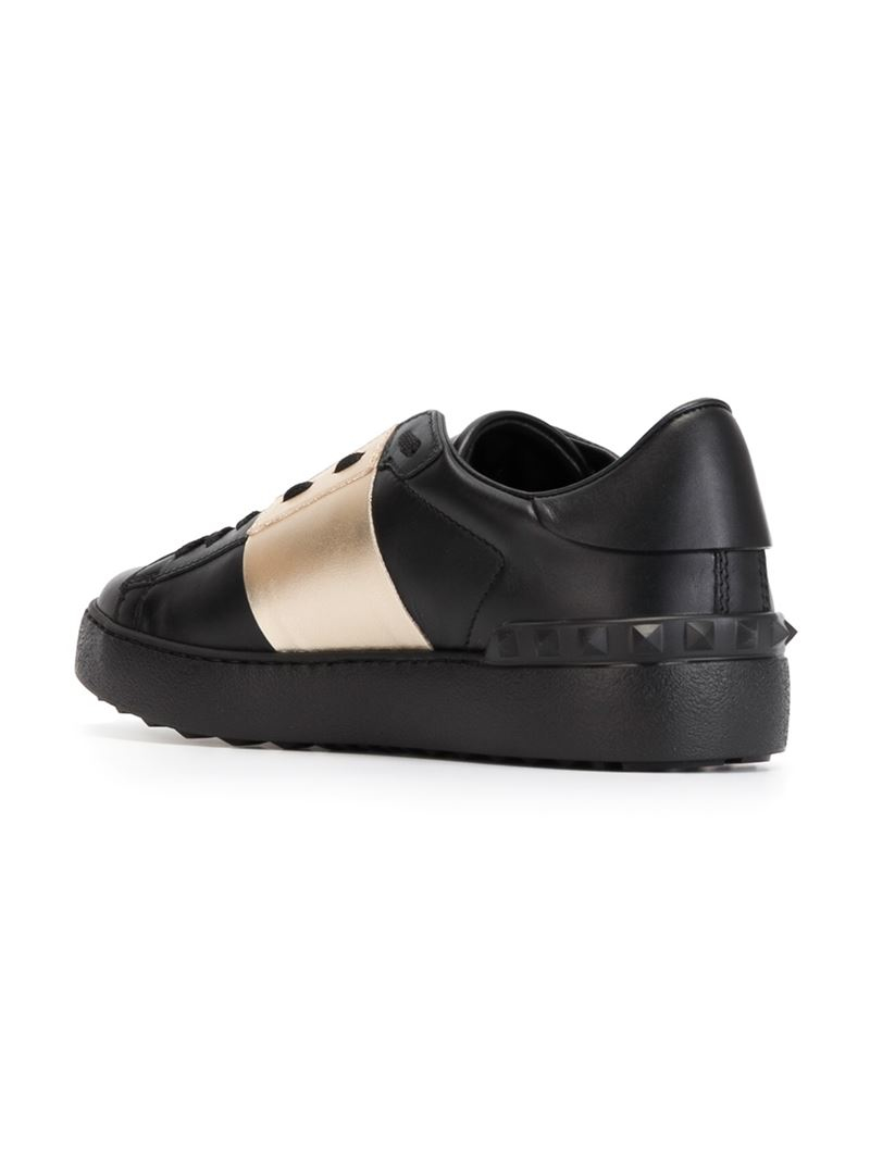 open sneakers valentino open sneakers in beige black lyst open sneakers valentino open sneakers in beige black lyst
