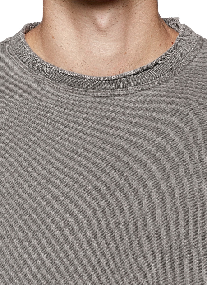 Lyst - Haider Ackermann Raw Edge Sweatshirt in Gray for Men