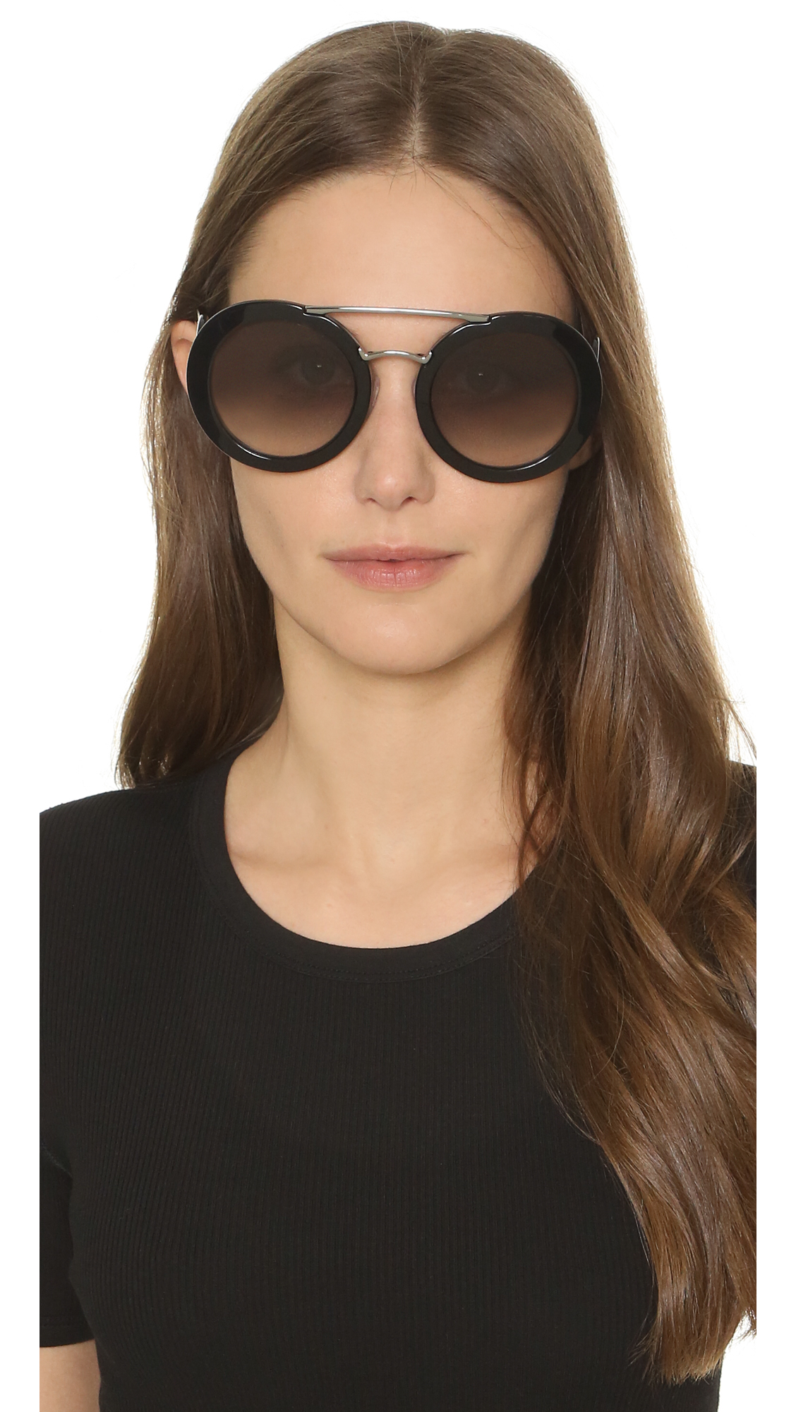prada irregular catwalk 54mm sunglasses display picture 3