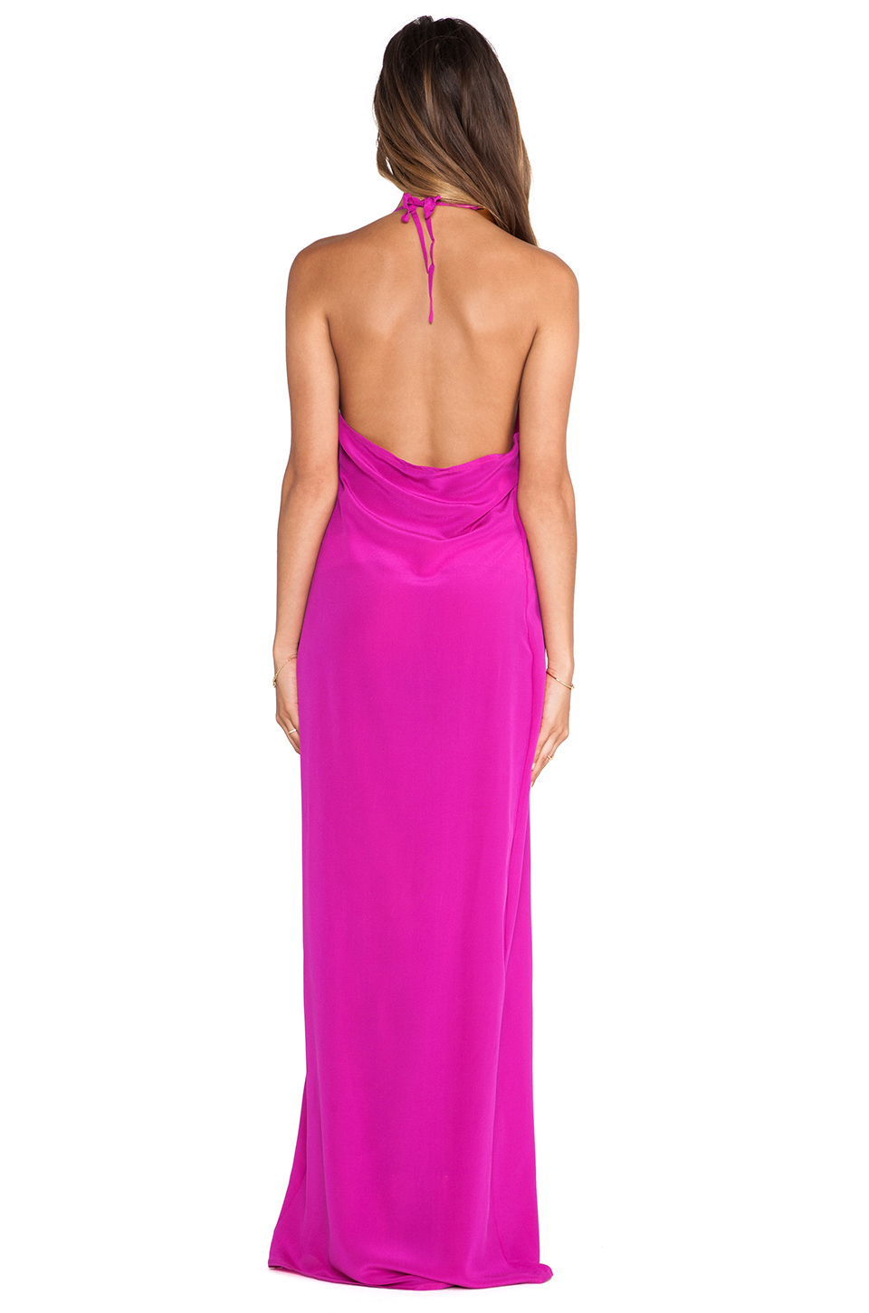 Caffe Maxi Dress in Pink (Fuschia) | Lyst